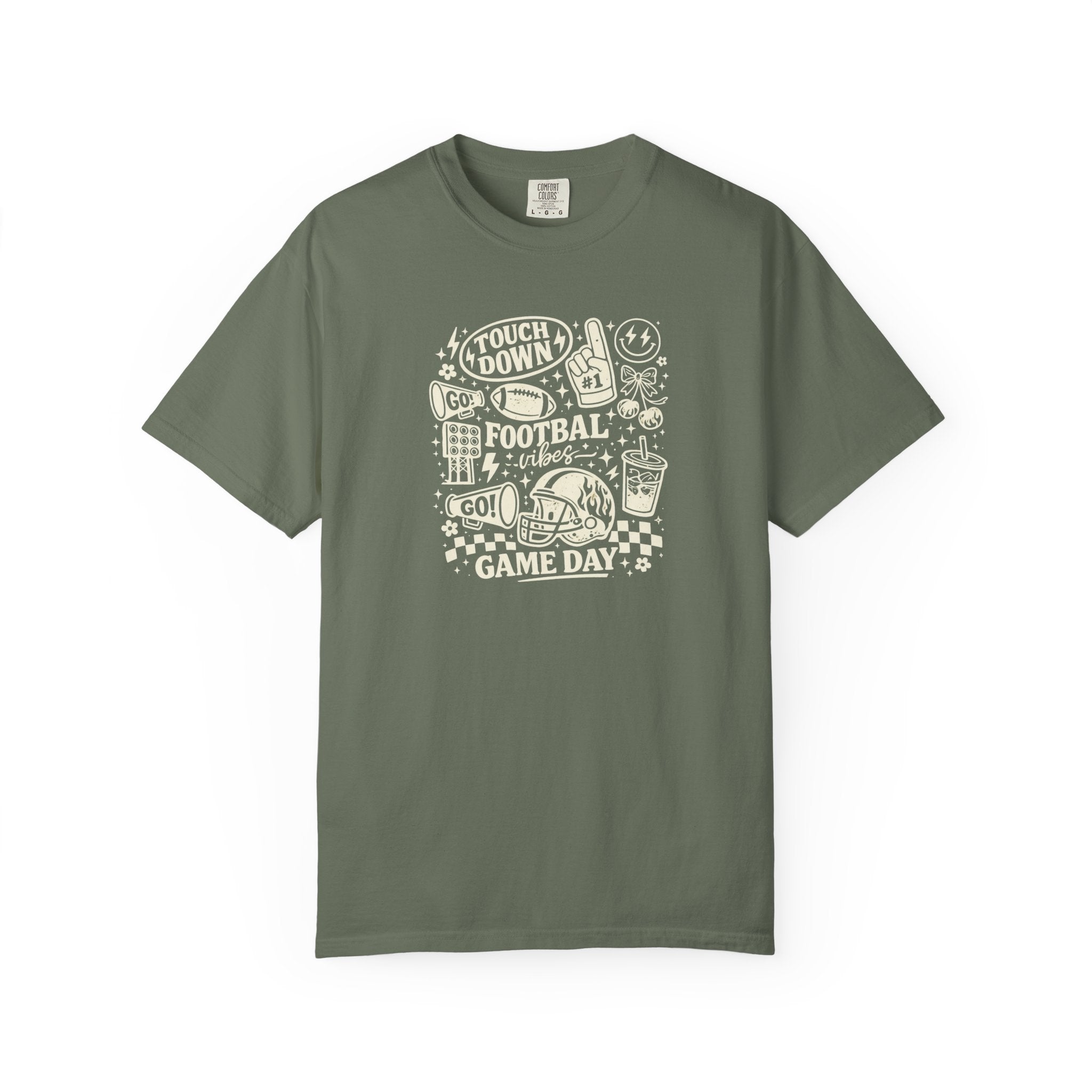Football Mom Doodle Collage T-Shirt