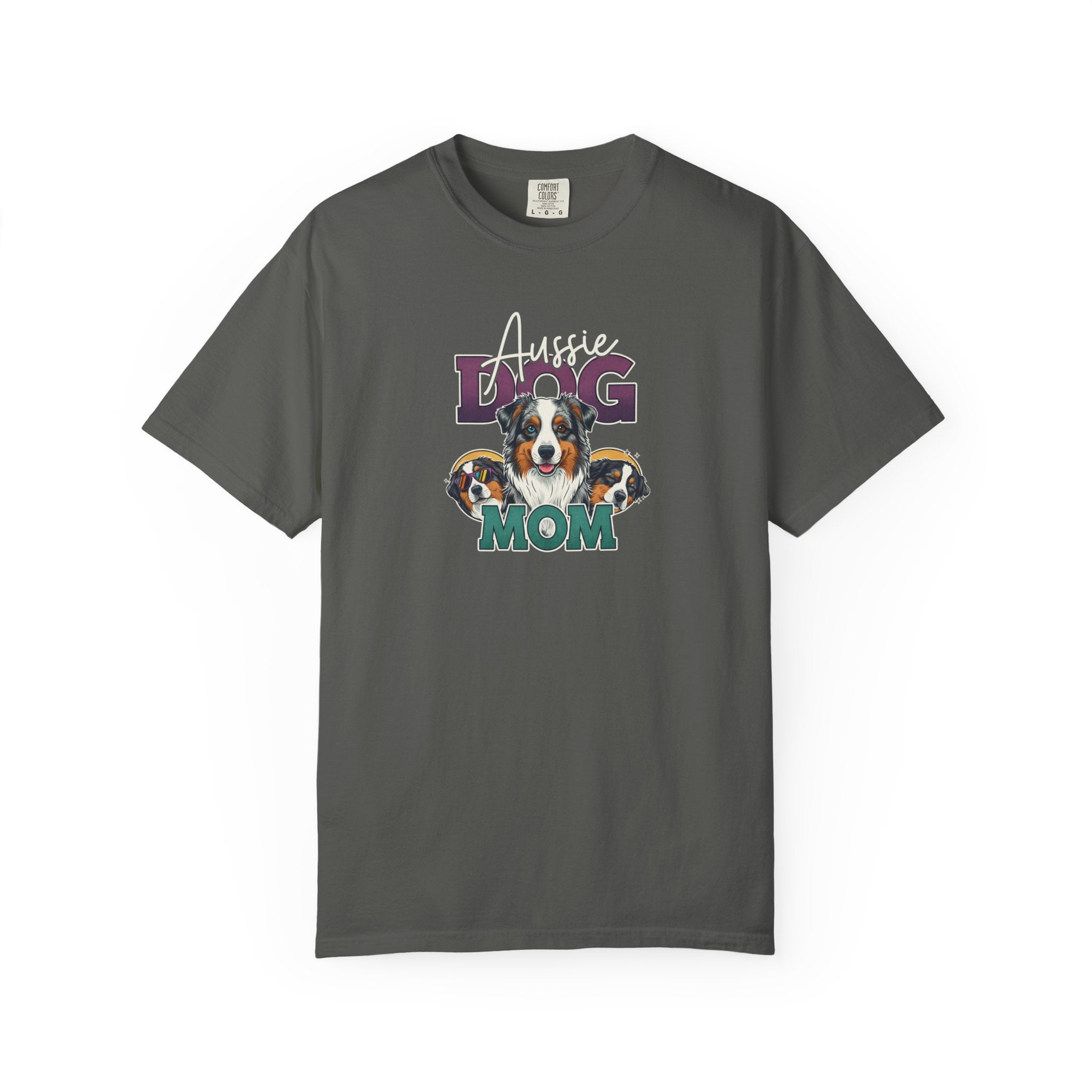 Australian Shepherd Dog Mom Halftone T-Shirt