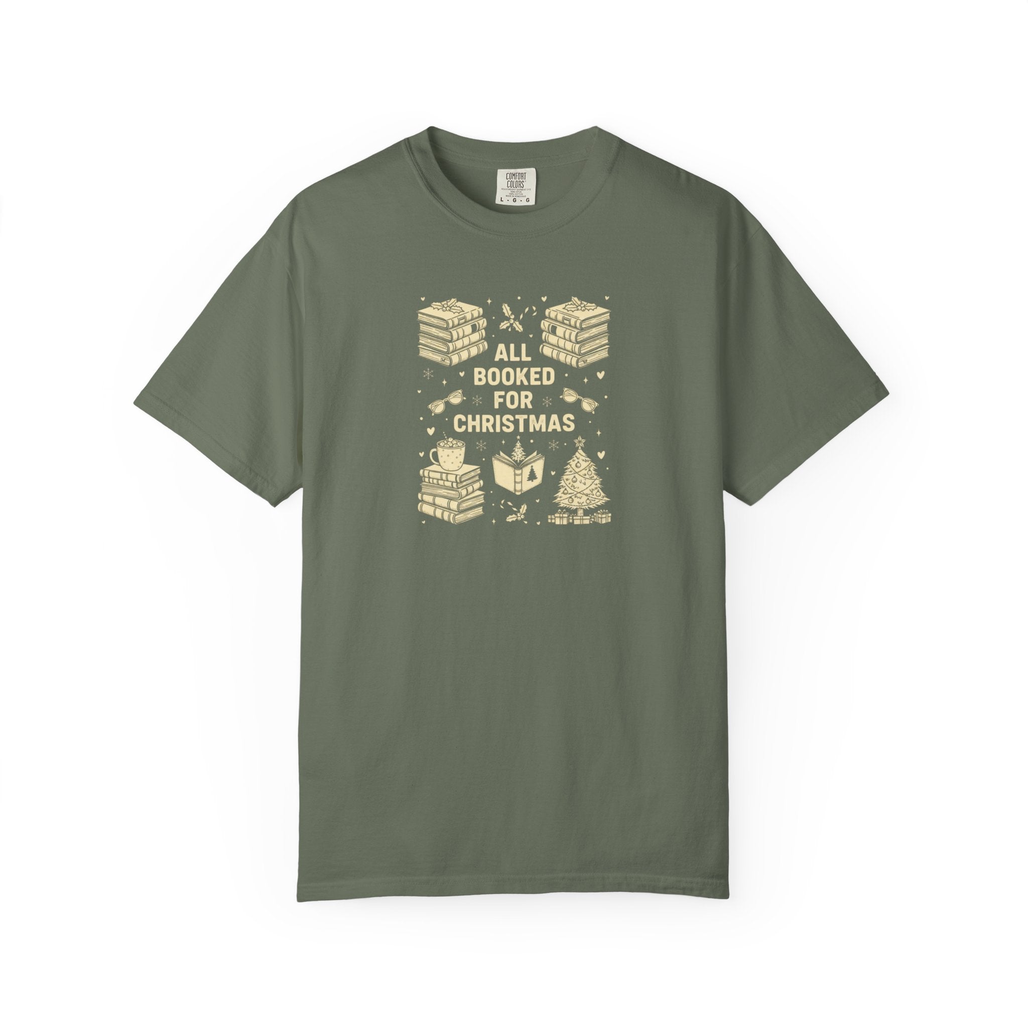 All Booked For Christmas Doodle Collage T-Shirt