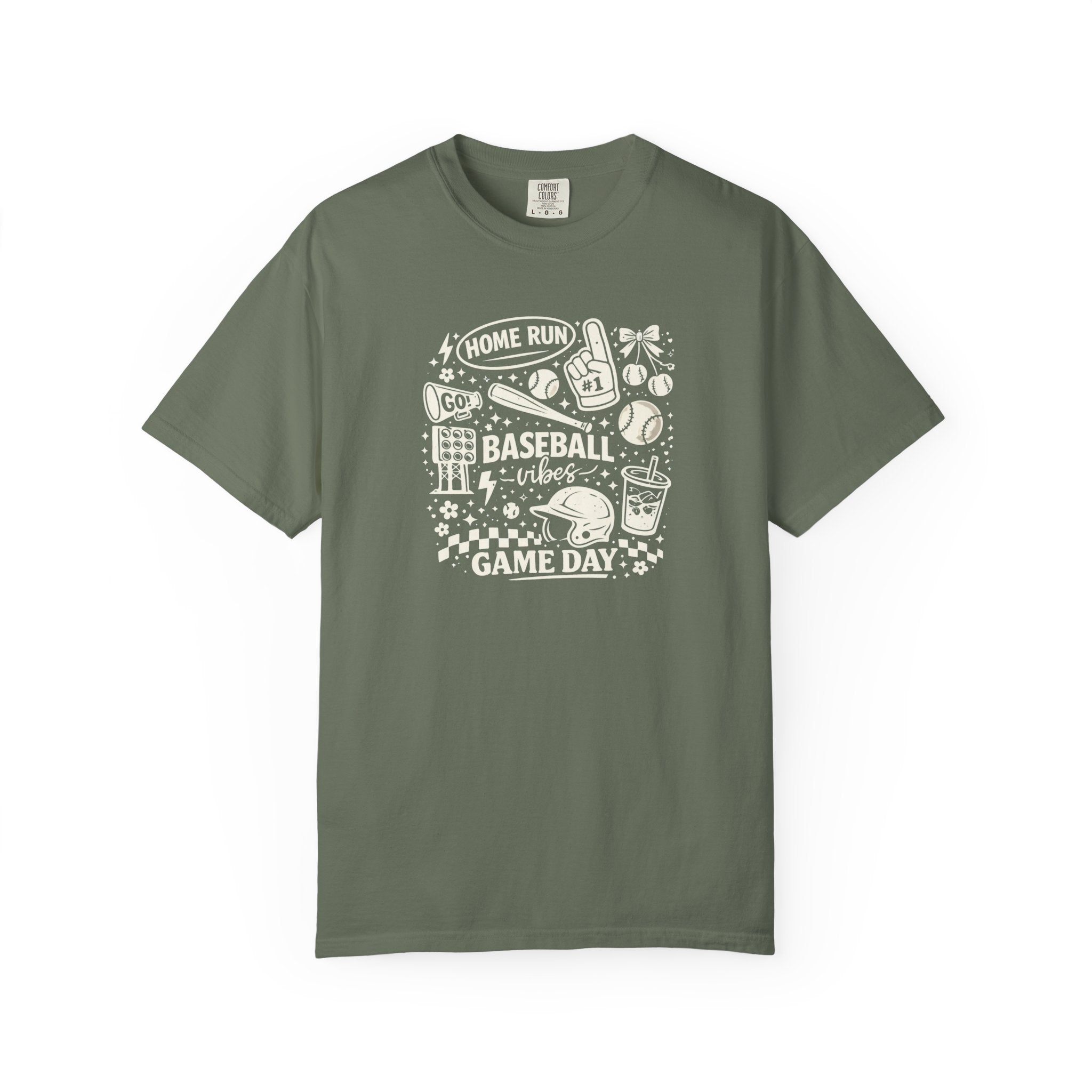 Baseball Mom Doodle Collage T-Shirt