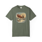 Santa's Sleigh Christmas Village Halftone T-Shirt
