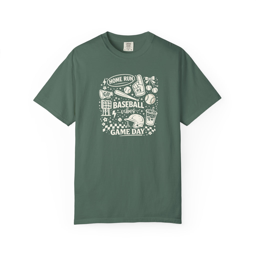 Baseball Mom Doodle Collage T-Shirt