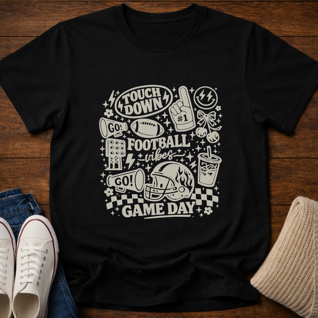 Football Mom Doodle T-Shirt