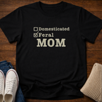 Feral Mom Checked T-Shirt