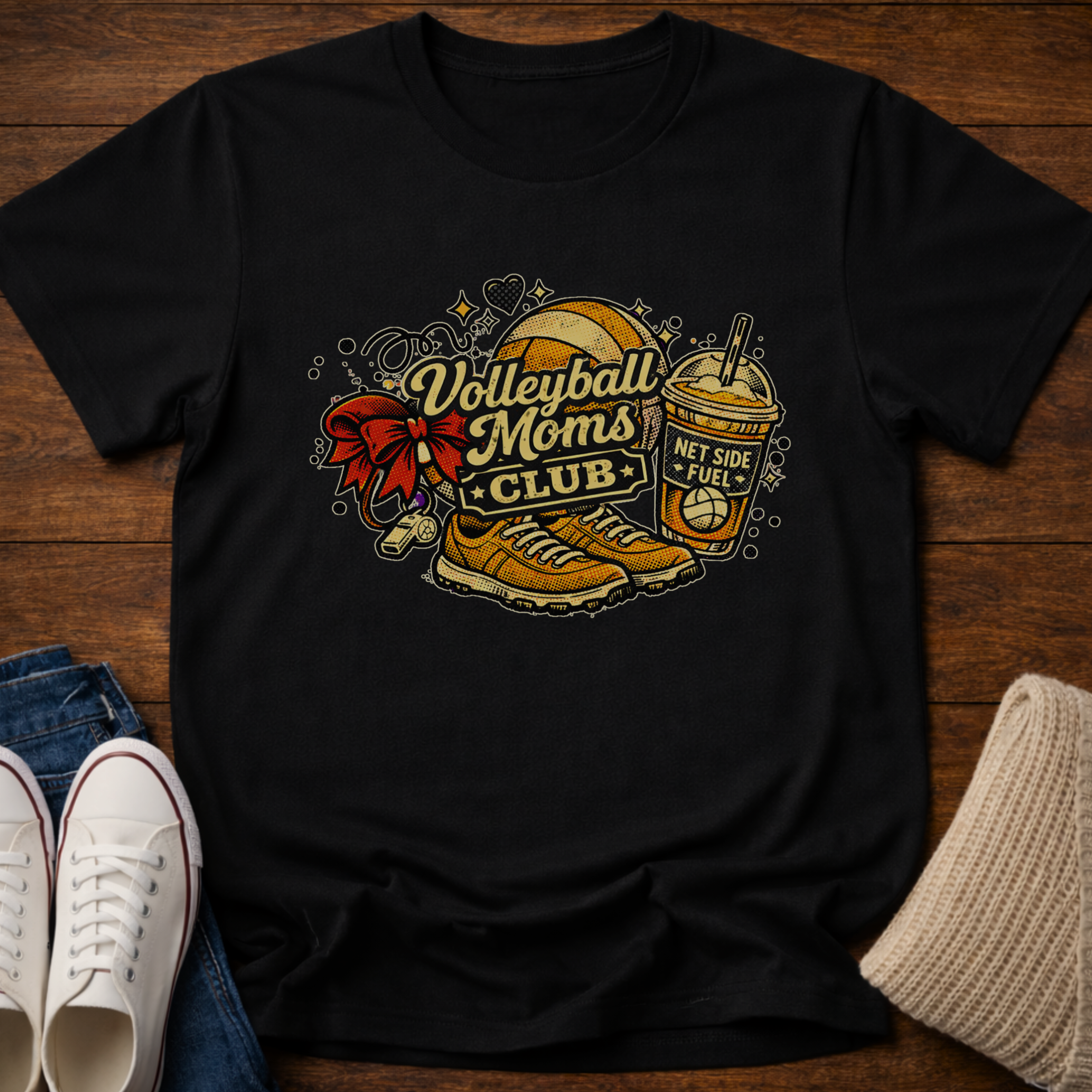 Volleyball Moms Club T-Shirt