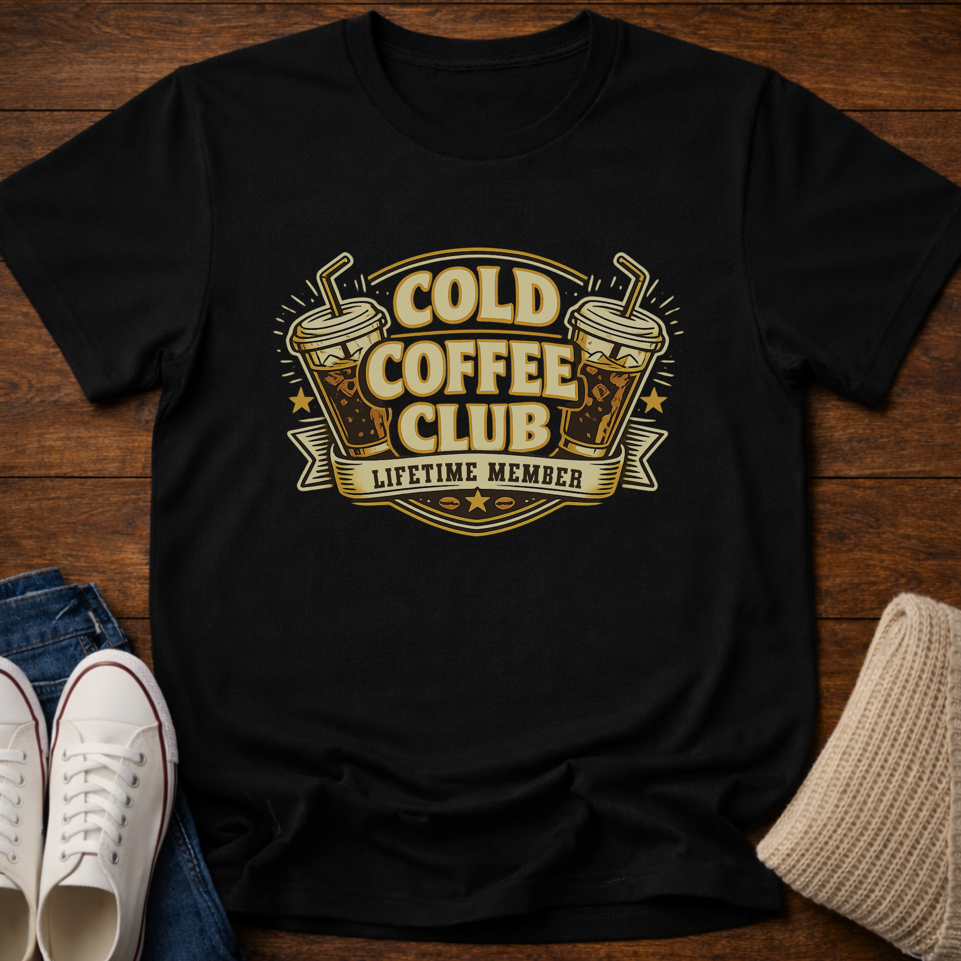 Cold Coffee Club Lifetime Member T-Shirt