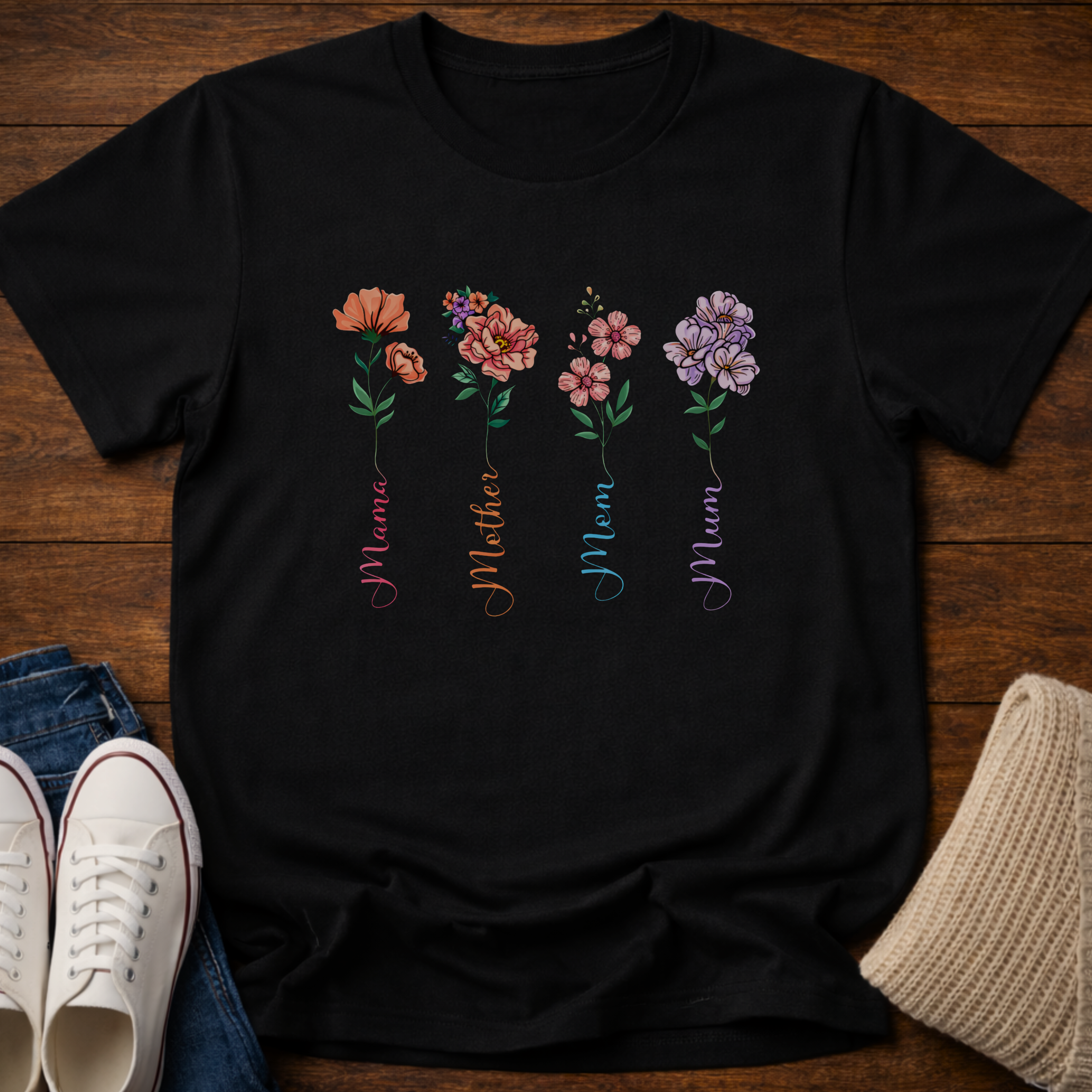 Mom Growing Floral T-Shirt