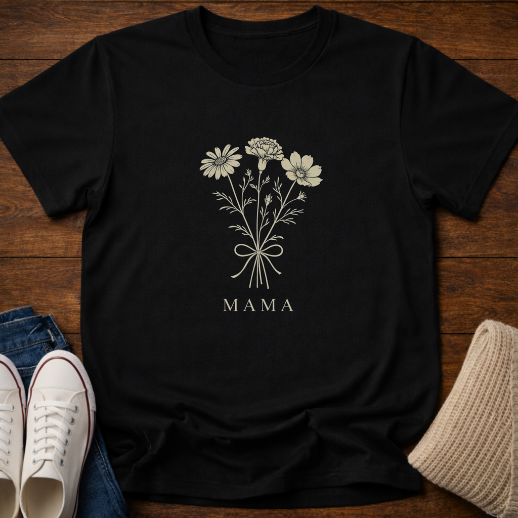 Mama Floral Minimalist T-Shirt