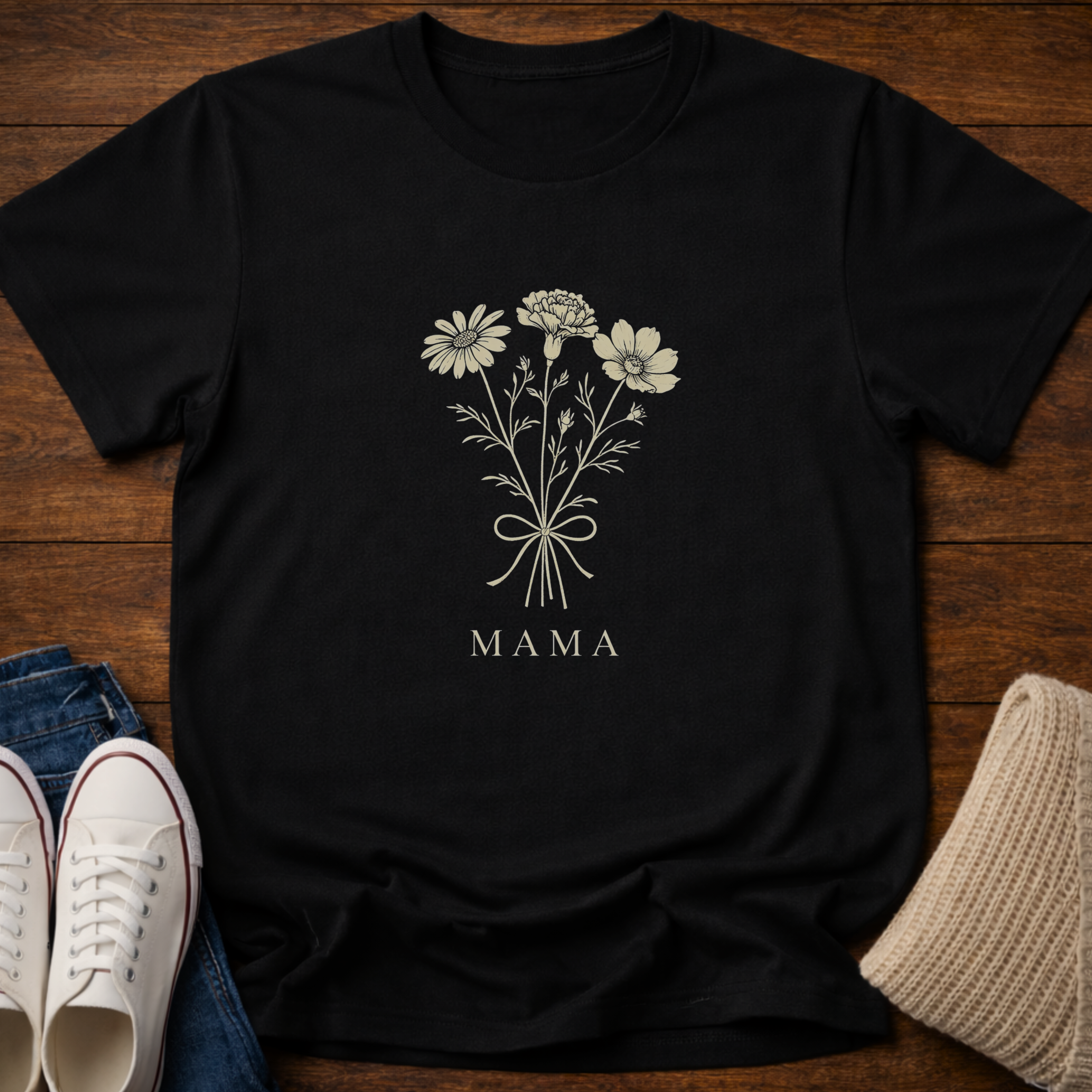 Mama Floral Minimalist T-Shirt