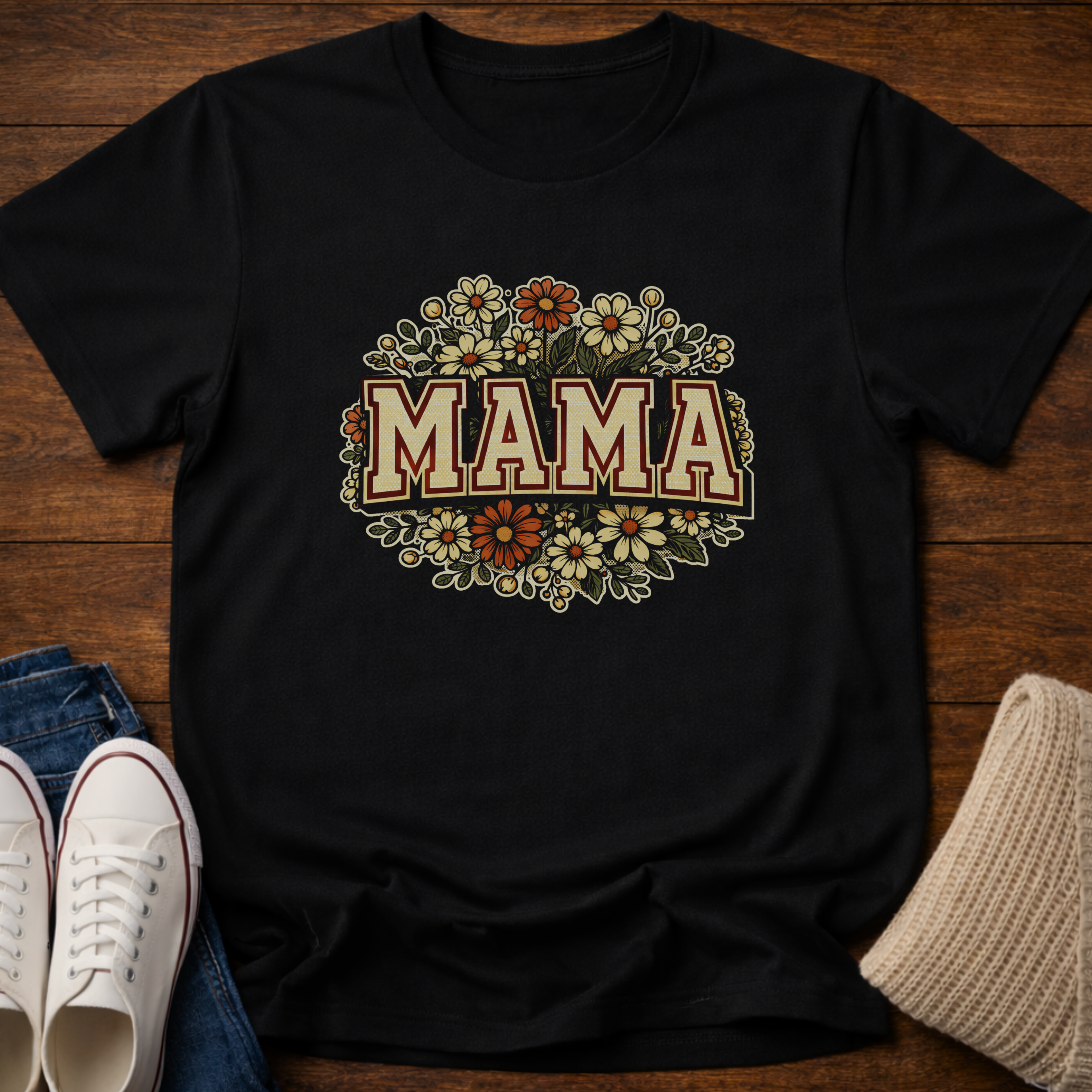 Mama Floral Burst T-Shirt