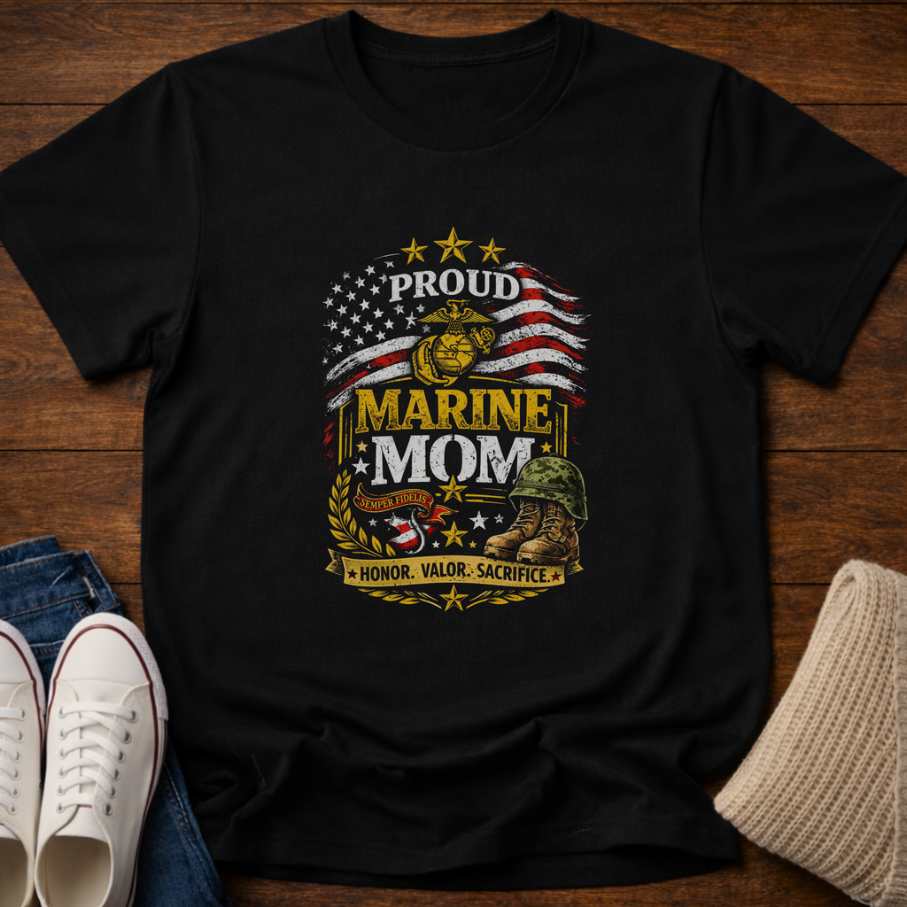 Proud Marine Mom T-Shirt