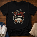 Football Mom Messy Bun T-Shirt
