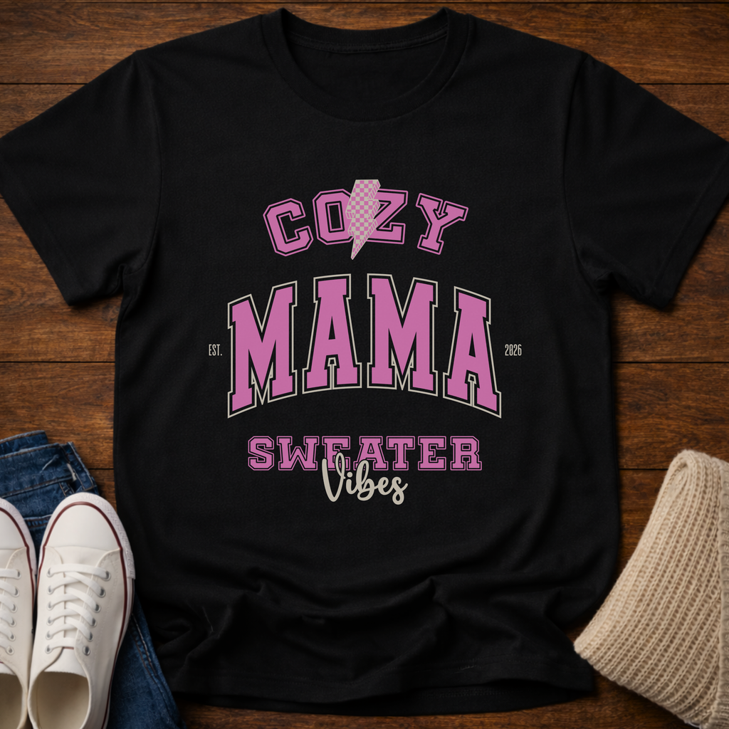 Cozy Mama Sweater Vibes T-Shirt