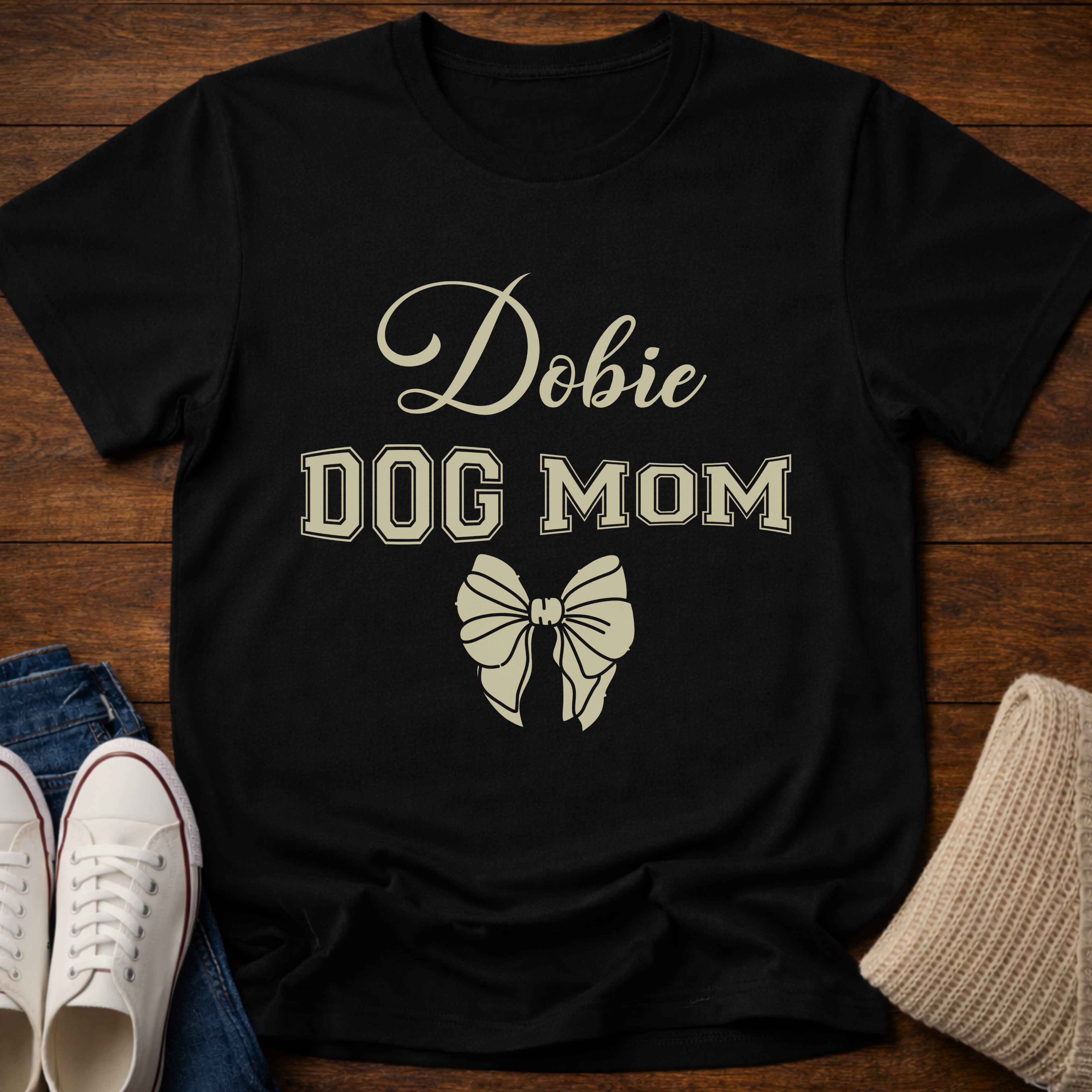 Dobie Mom Coquette T-Shirt