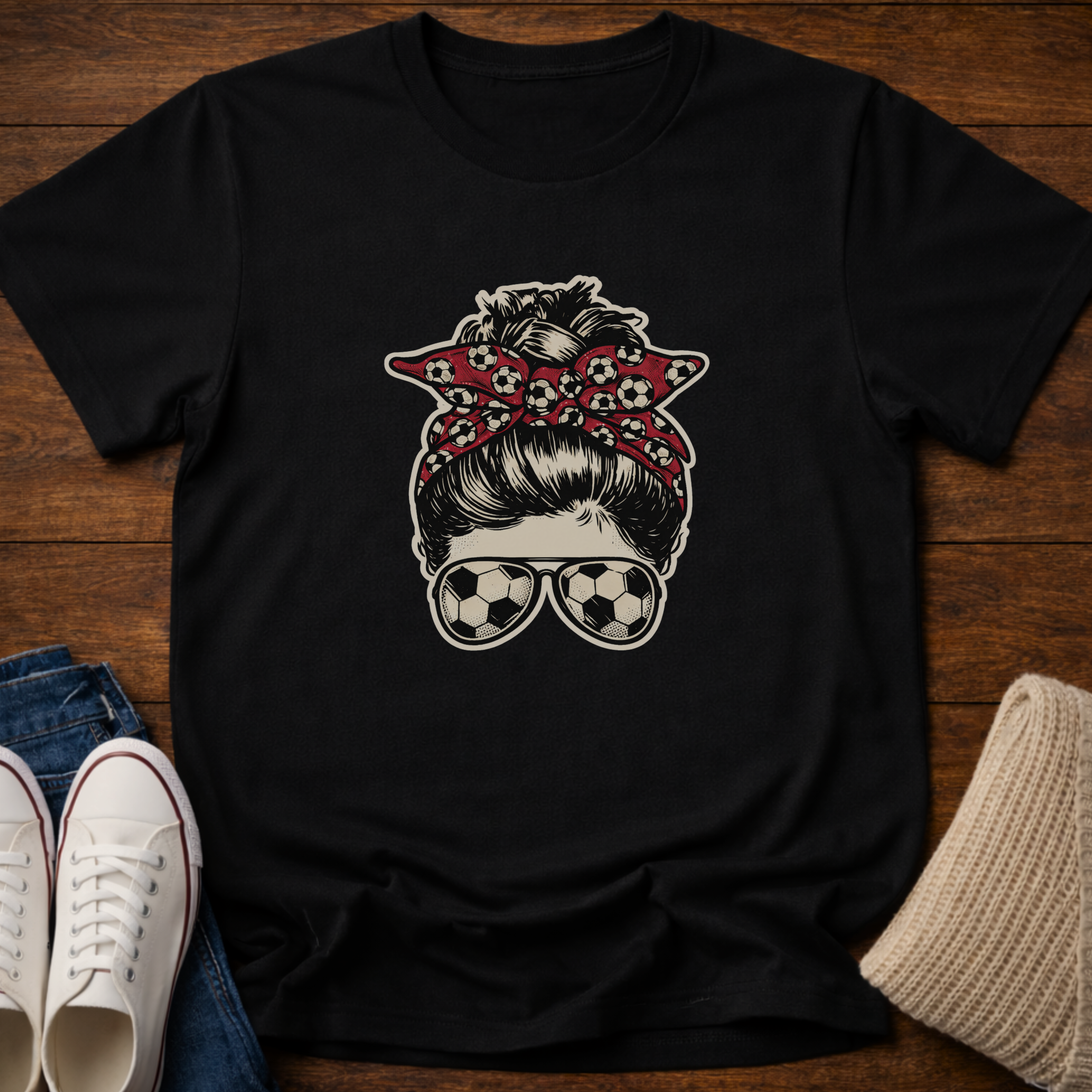 Soccer Mom Messy Bun T-Shirt