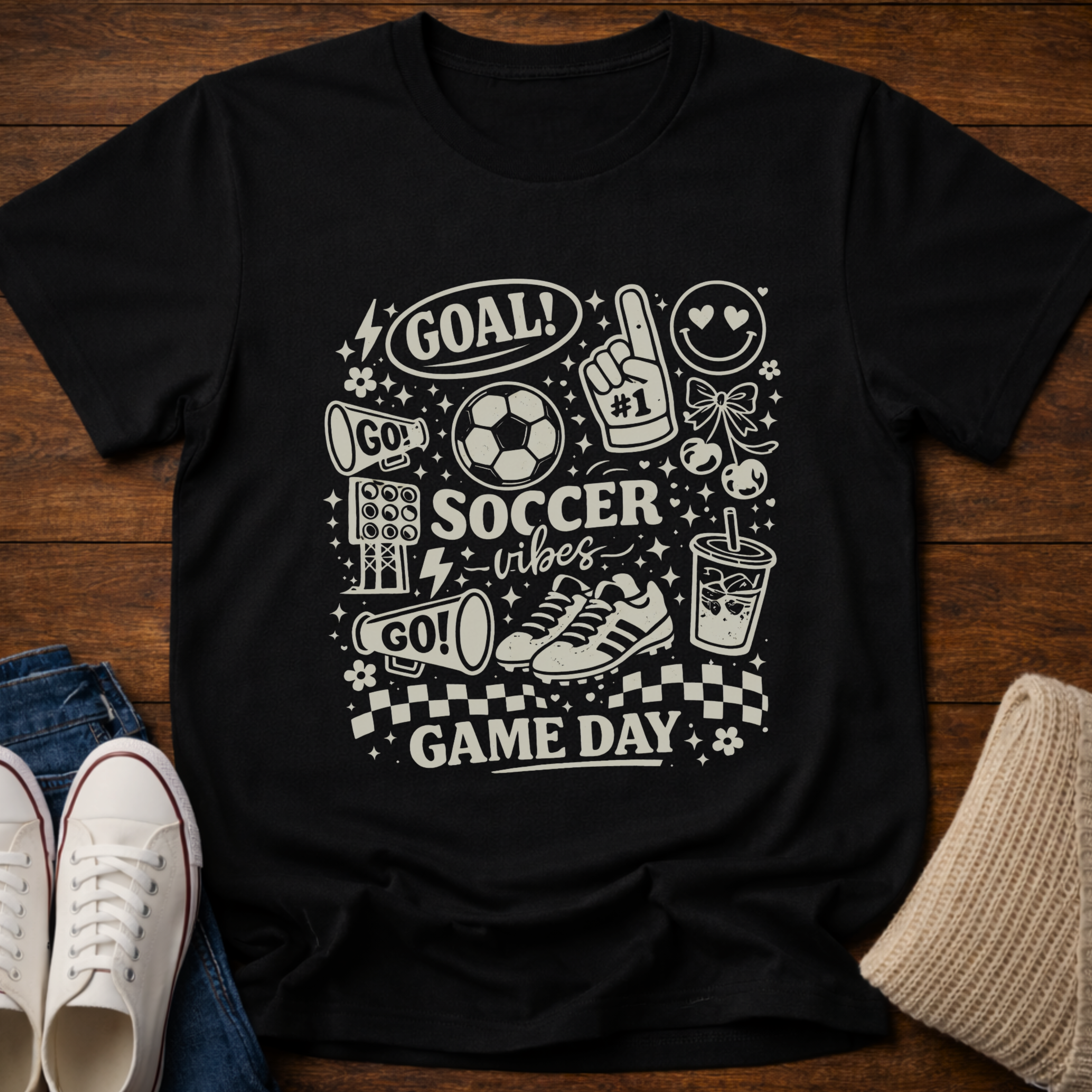 Soccer Mom Doodle Collage T-Shirt