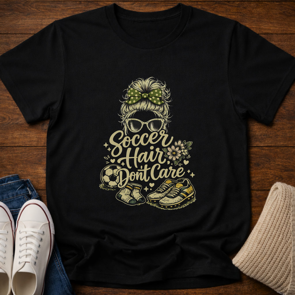 Soccer Hair Don't Care T-Shirt