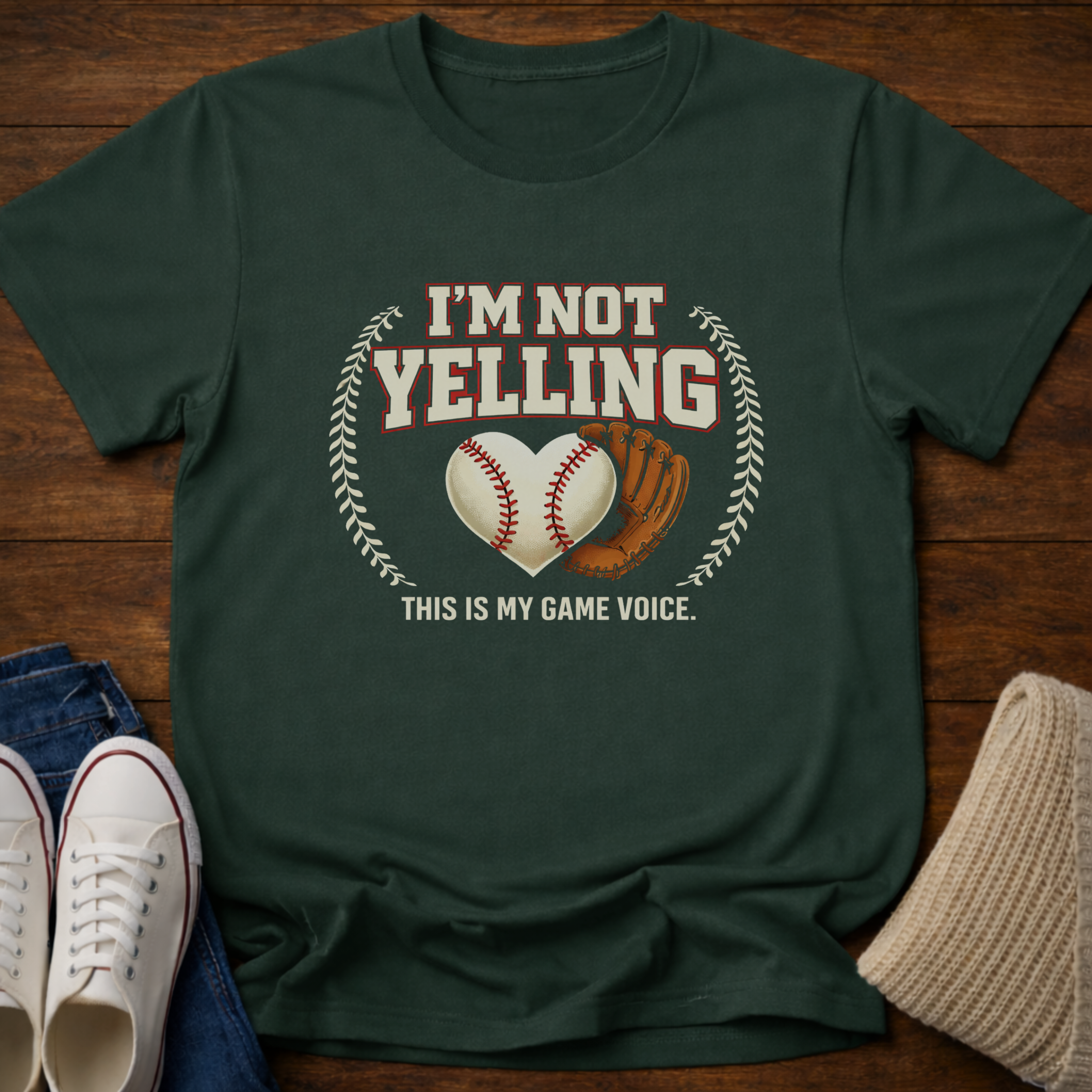 Baseball Not Yelling T-Shirt