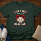Coquette Bow Just A Baseball Girl T-Shirt