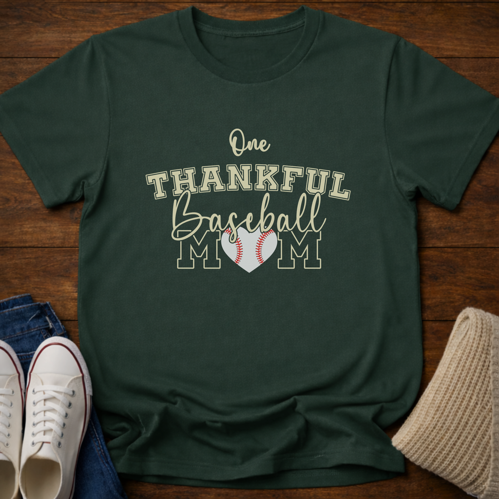 Thankful Baseball Mom T-Shirt