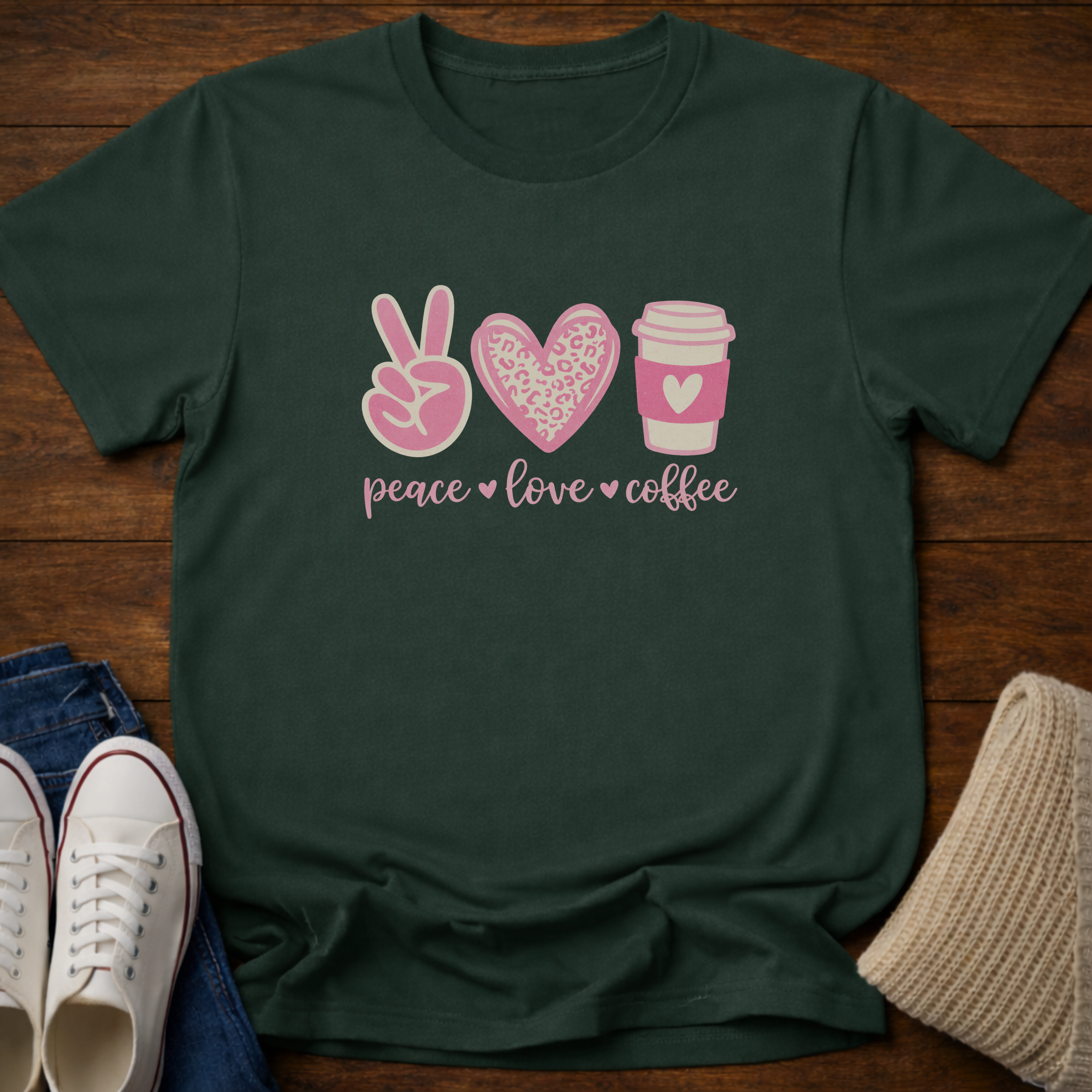 Peace Love Coffee T-Shirt