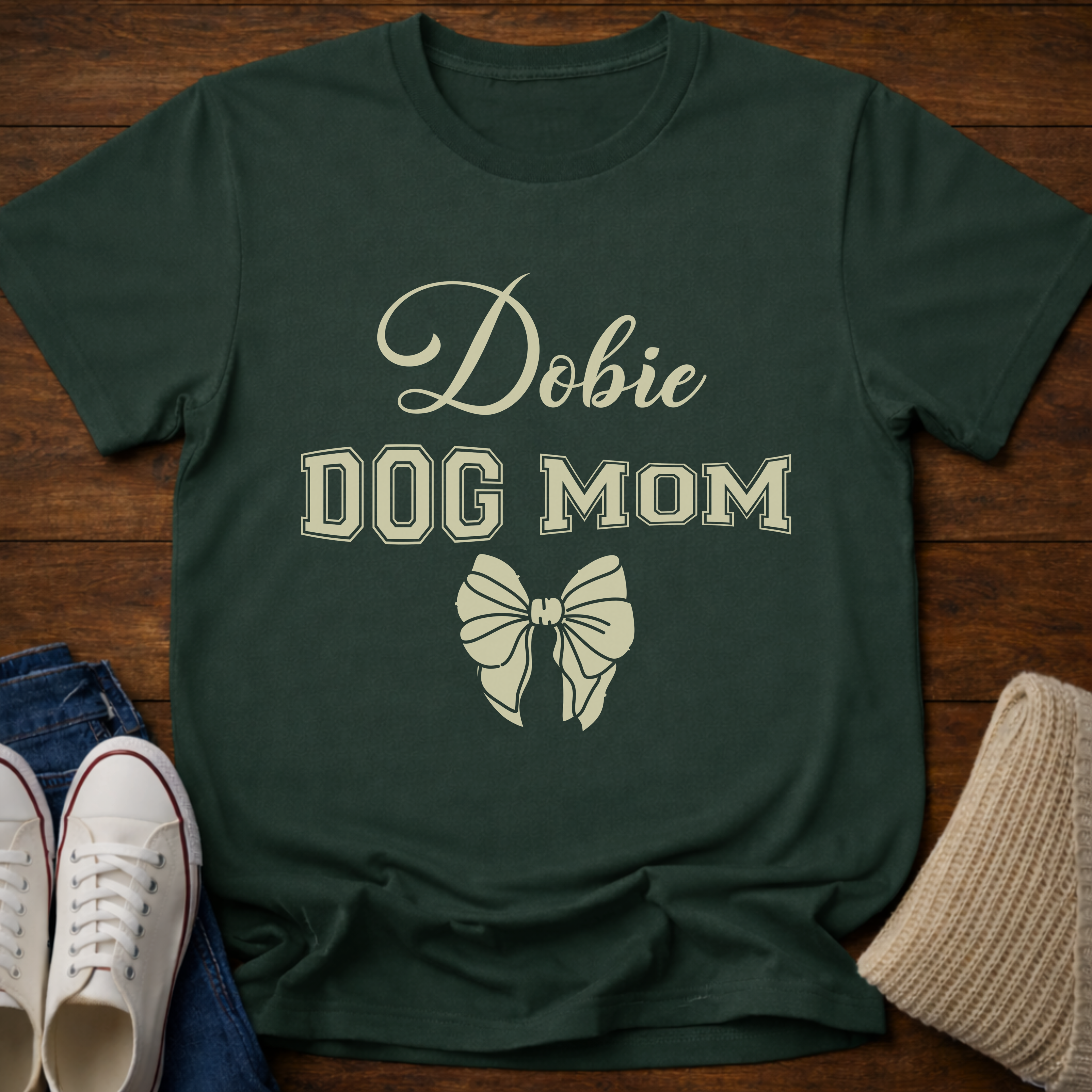 Dobie Mom Coquette T-Shirt