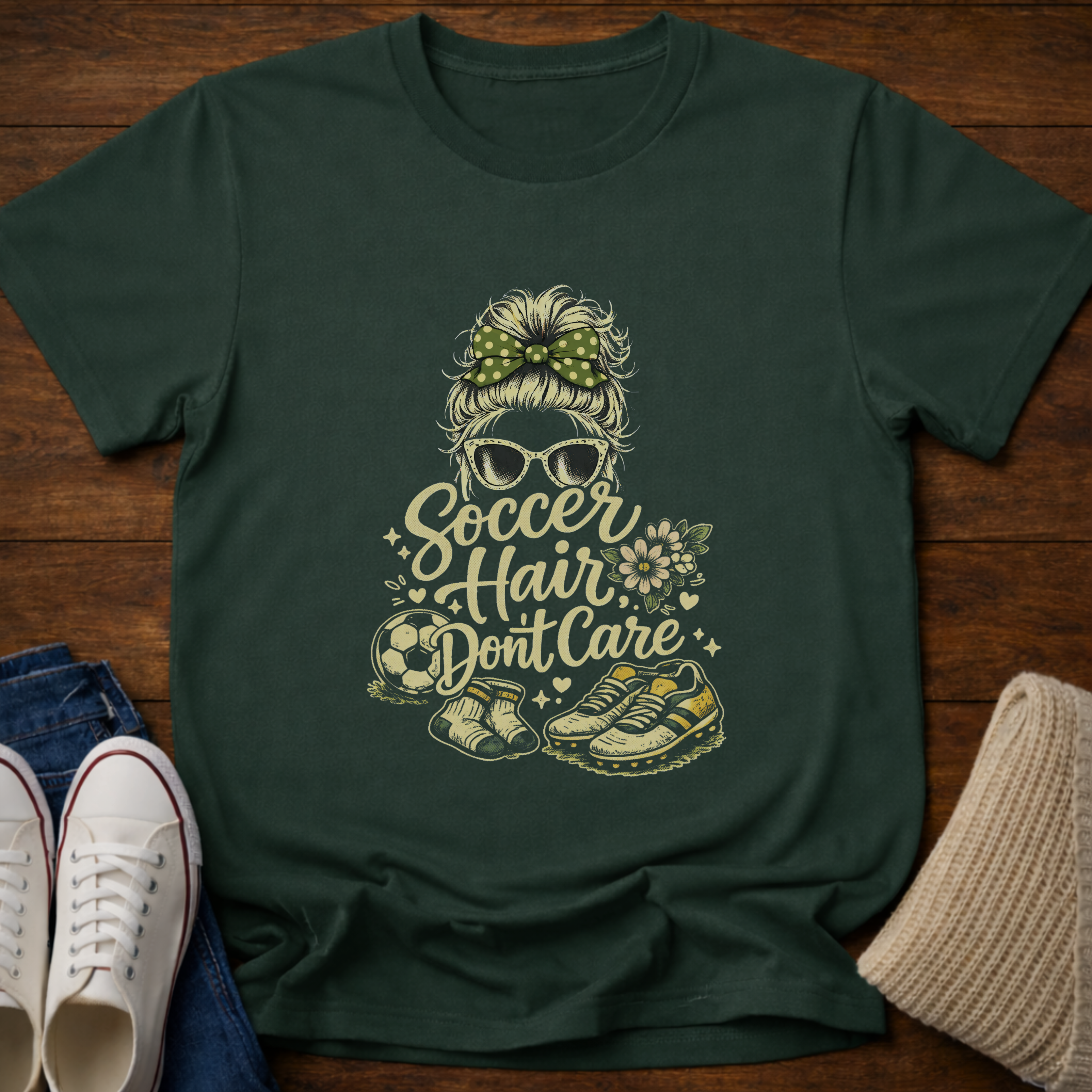 Soccer Hair Don't Care T-Shirt