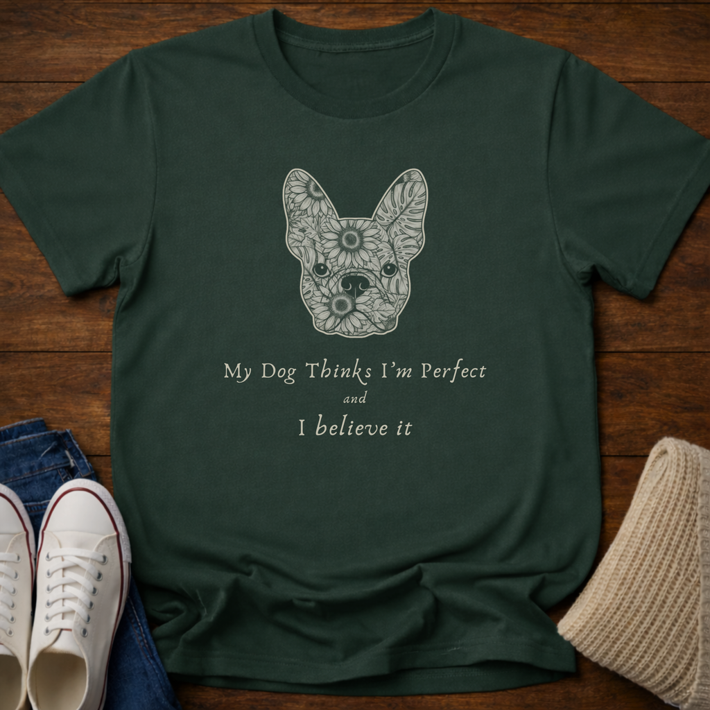 My Frenchie Thinks I'm Perfect T-Shirt