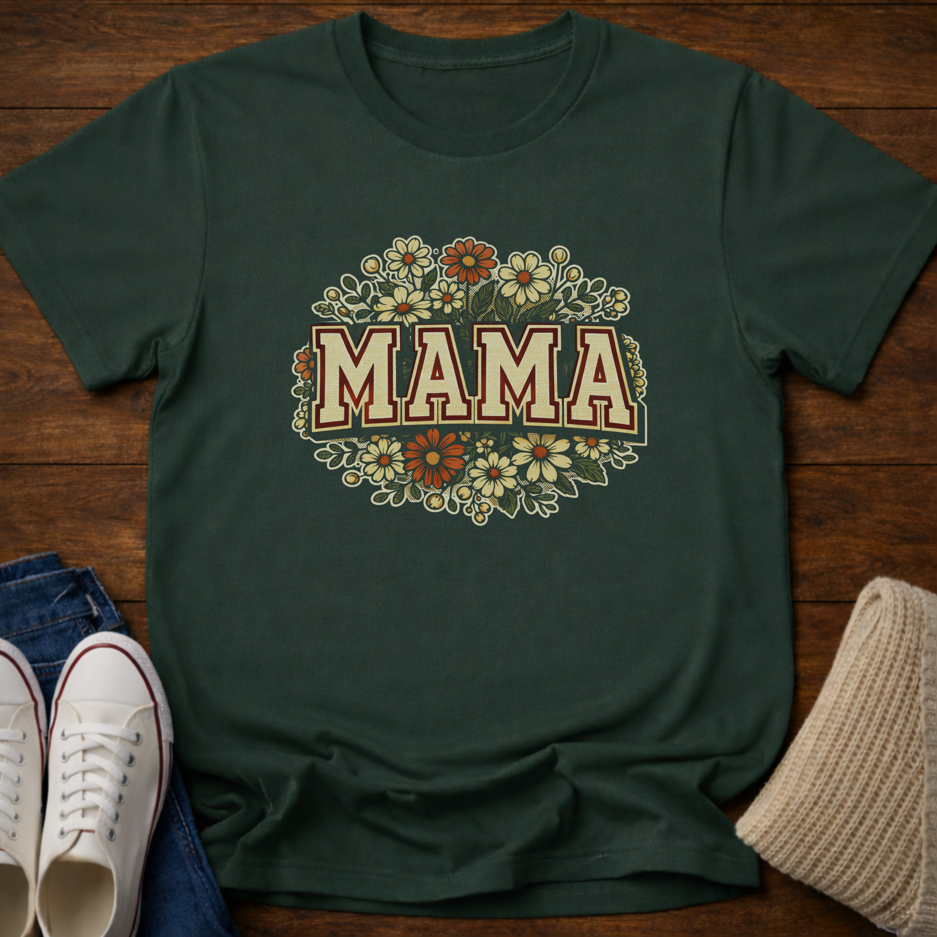 Mama Floral Burst T-Shirt