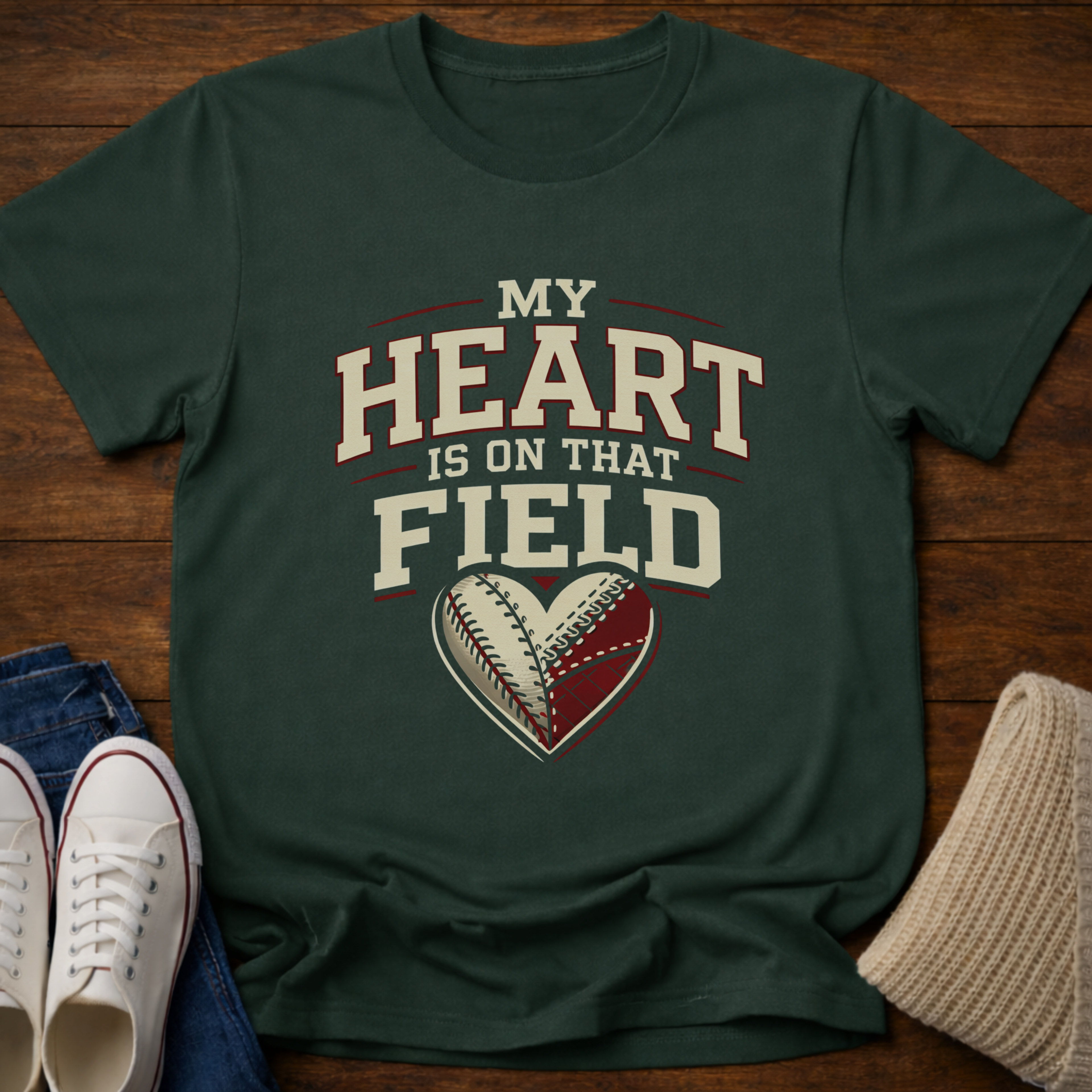 Baseball Heart T-Shirt