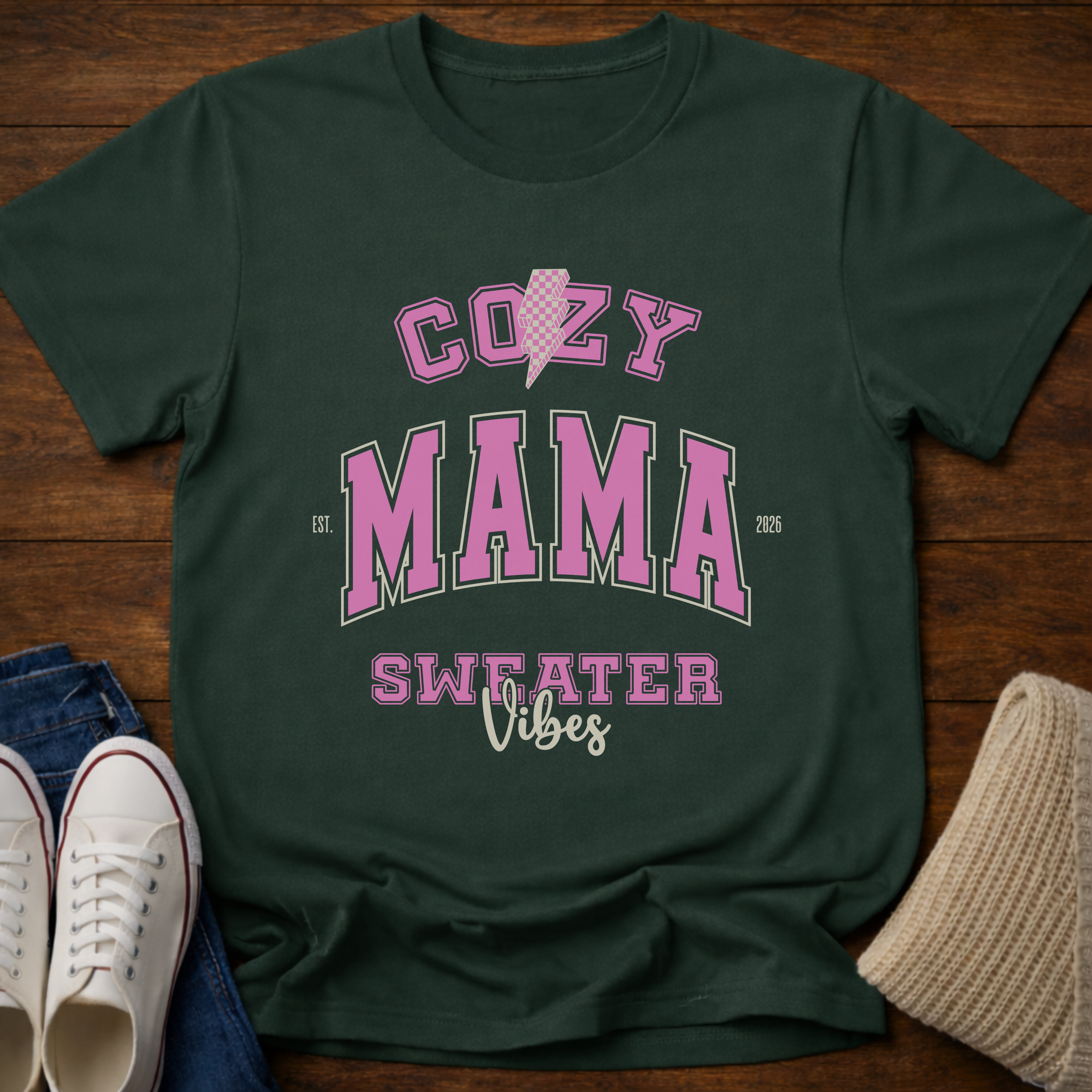 Cozy Mama Sweater Vibes T-Shirt