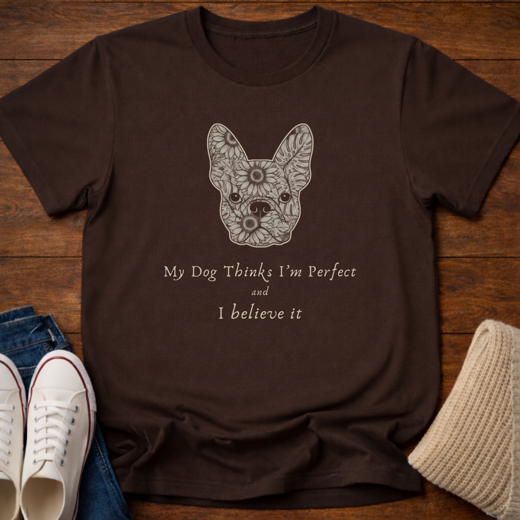 My Frenchie Thinks I'm Perfect T-Shirt