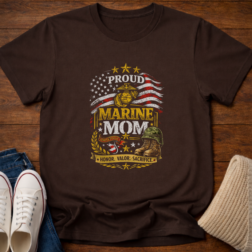 Proud Marine Mom T-Shirt