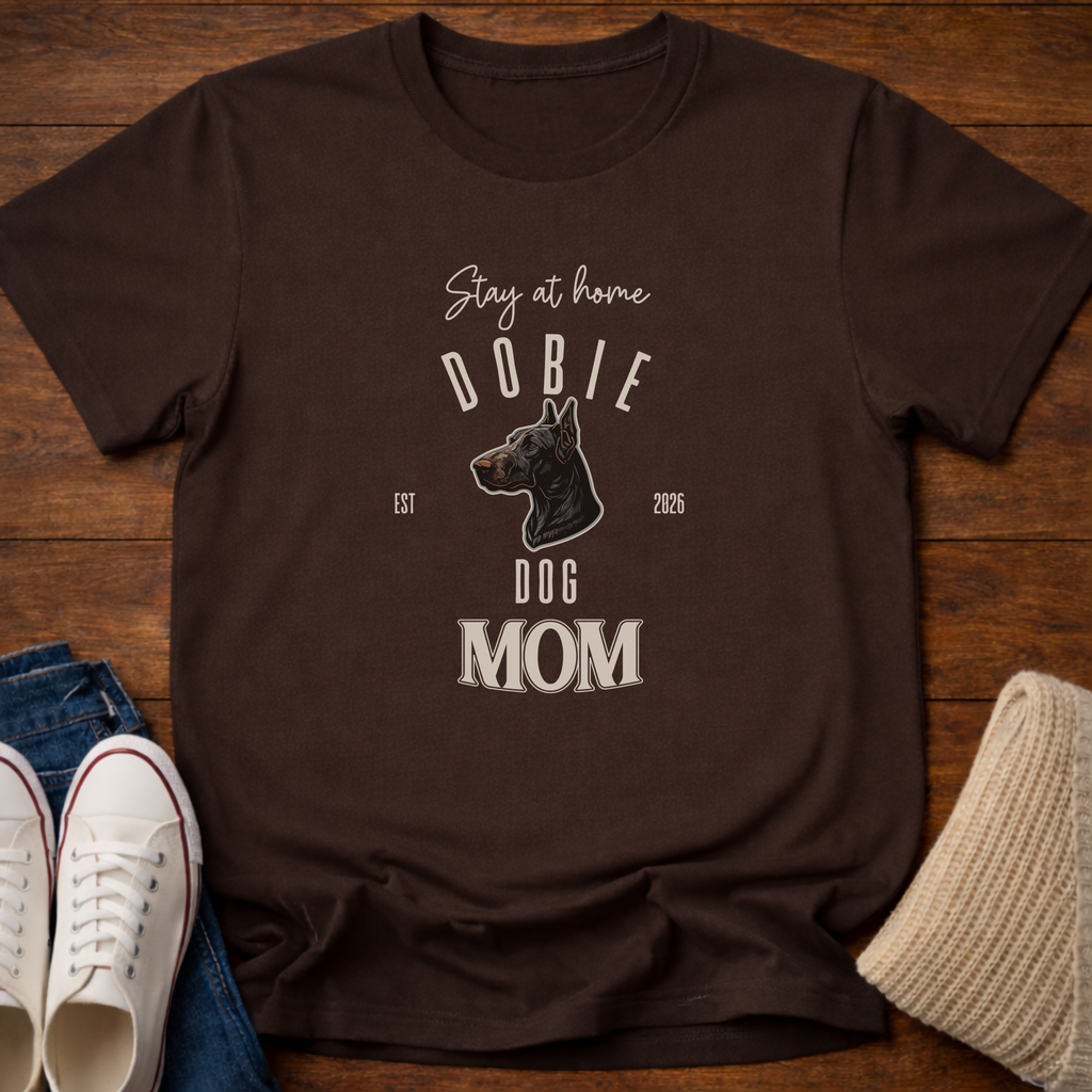 Stay at Home Dobie Mom T-Shirt
