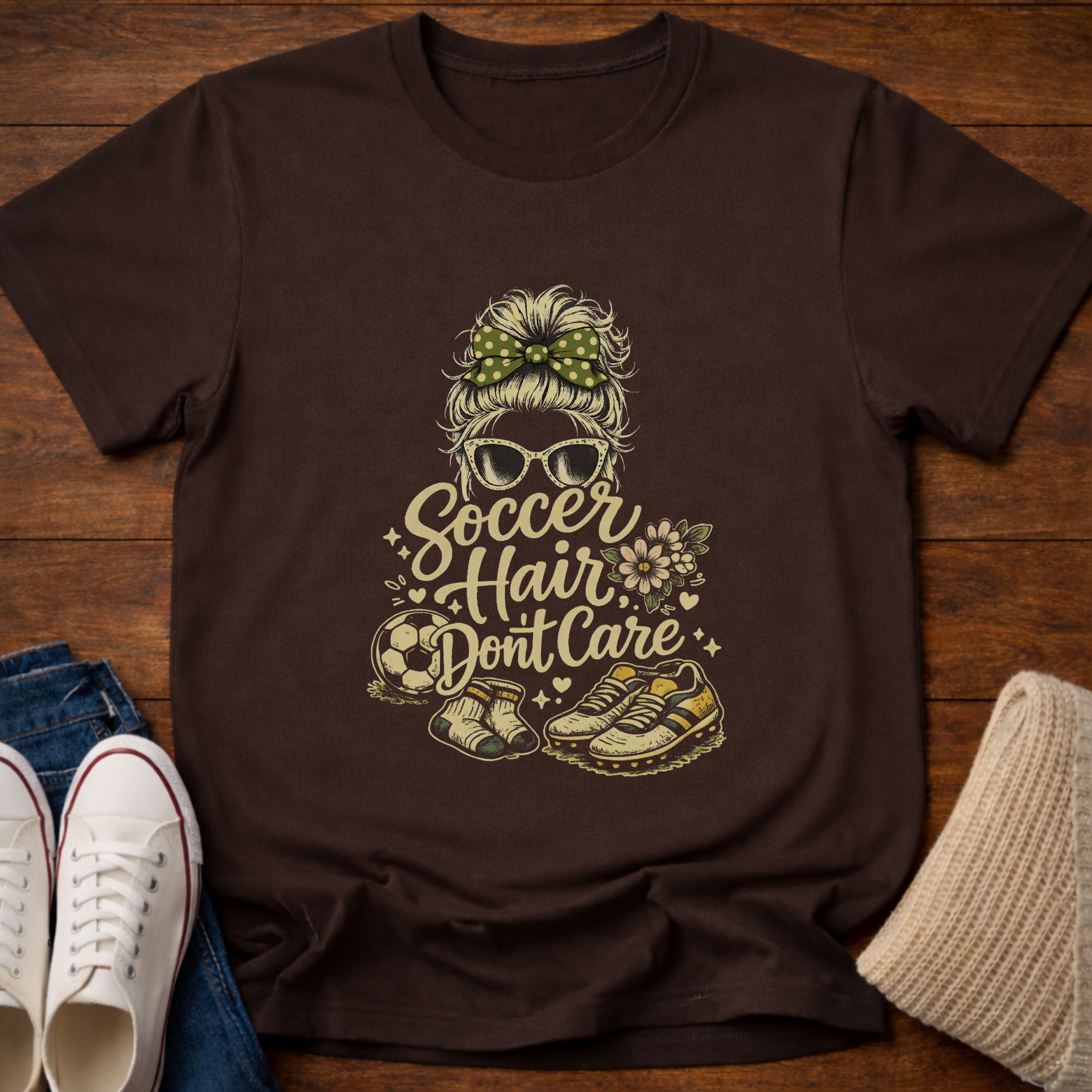 Soccer Hair Don't Care T-Shirt