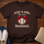 Coquette Bow Just A Baseball Girl T-Shirt