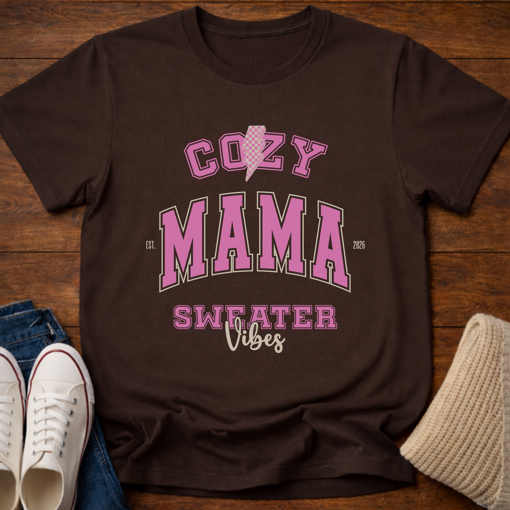 Cozy Mama Sweater Vibes T-Shirt