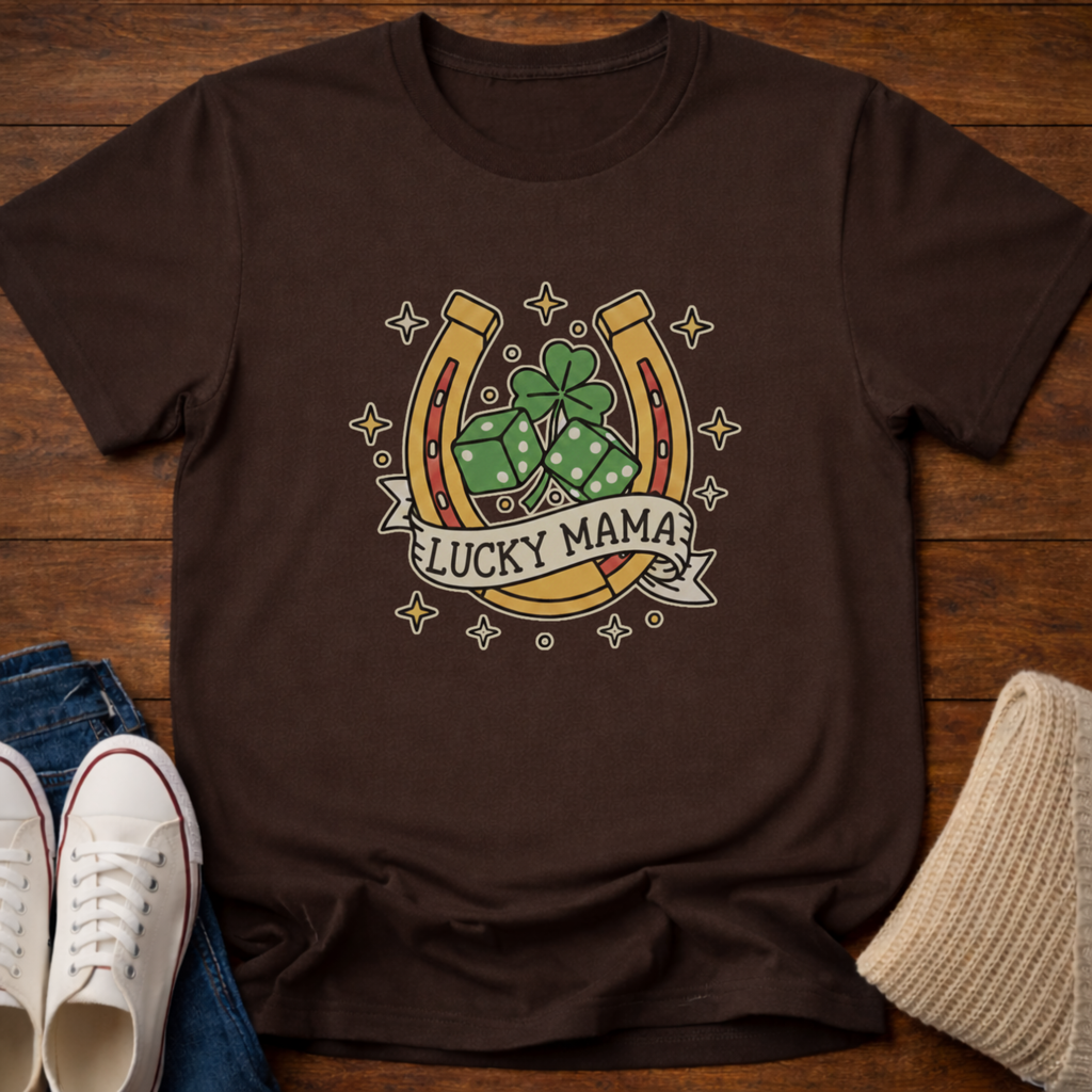 St. Patricks Day Lucky Mama  T-Shirt