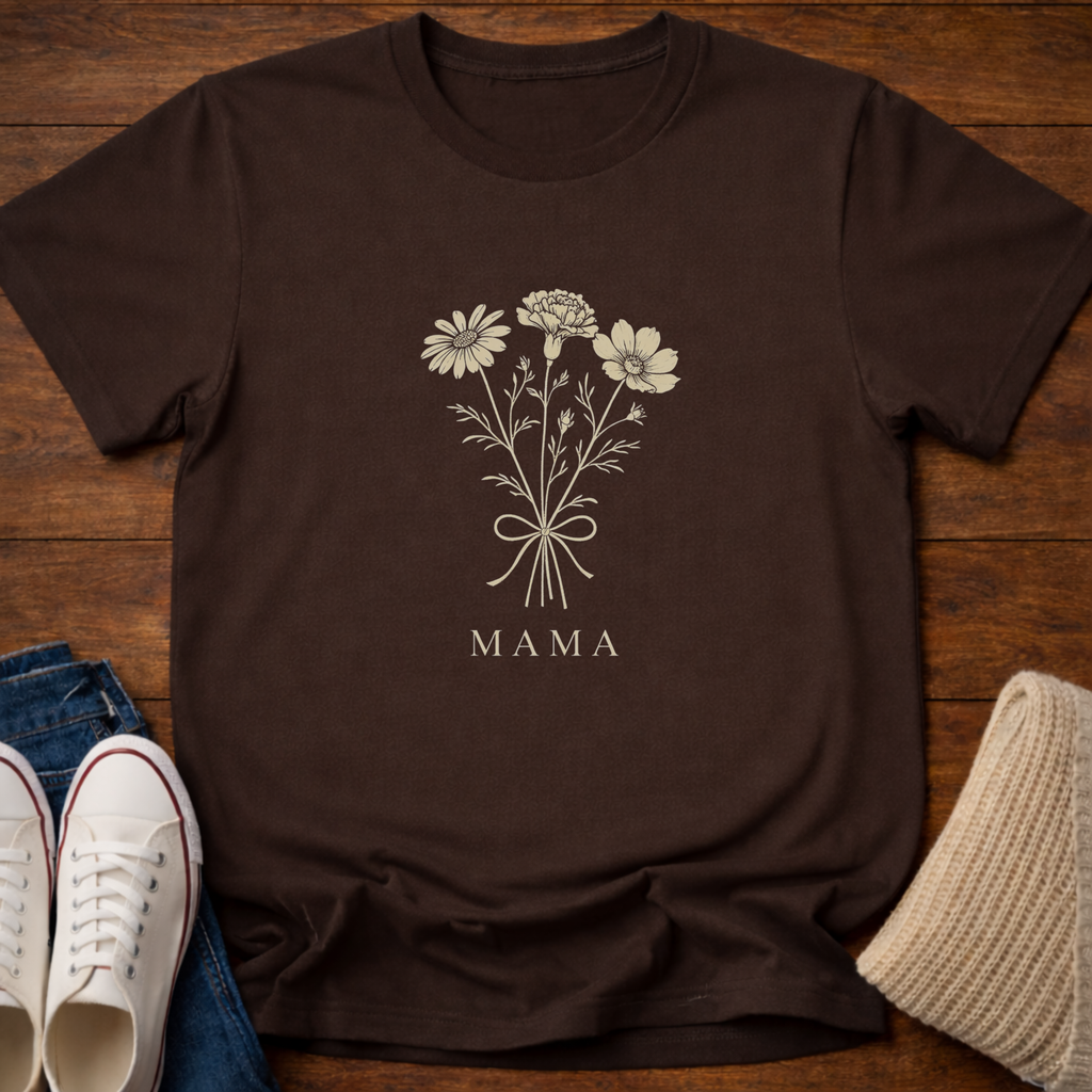 Mama Floral Minimalist T-Shirt