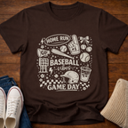 Baseball Mom Doodle Collage T-Shirt