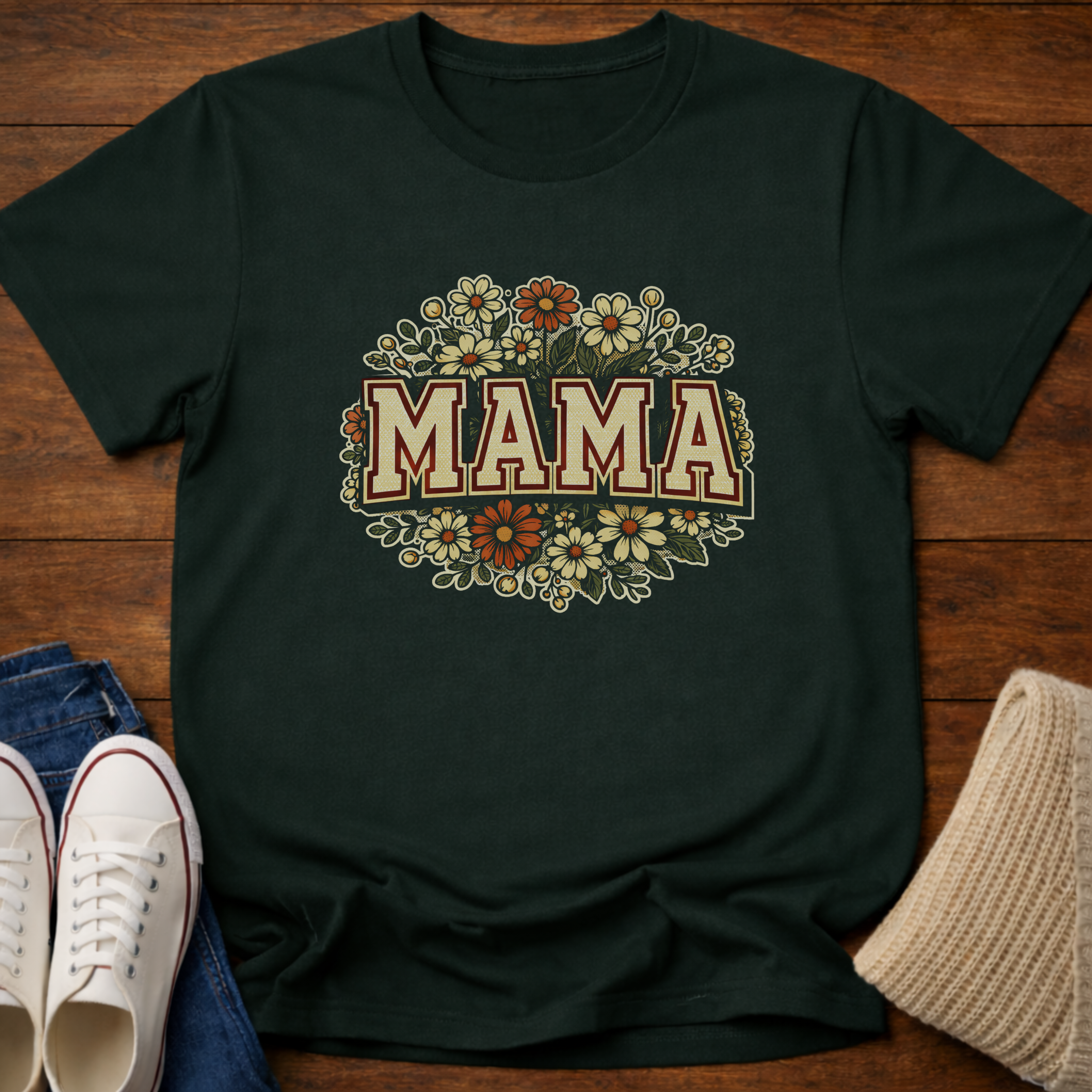 Mama Floral Burst T-Shirt