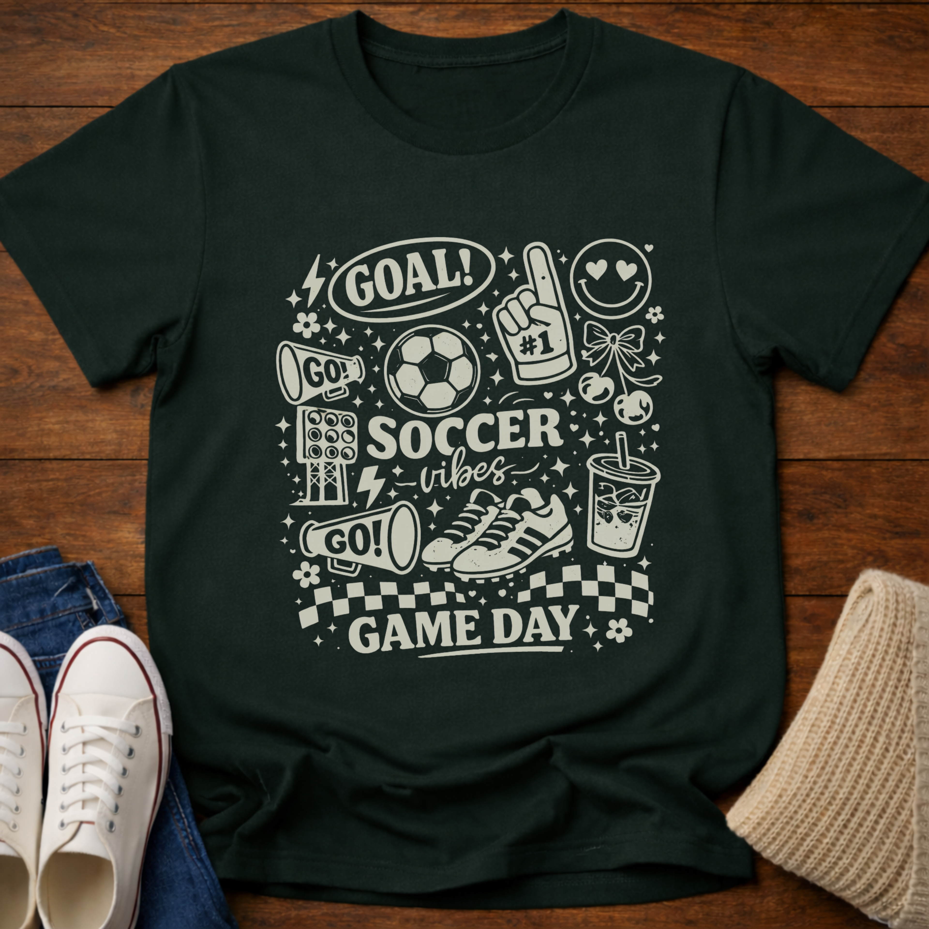 Soccer Mom Doodle Collage T-Shirt