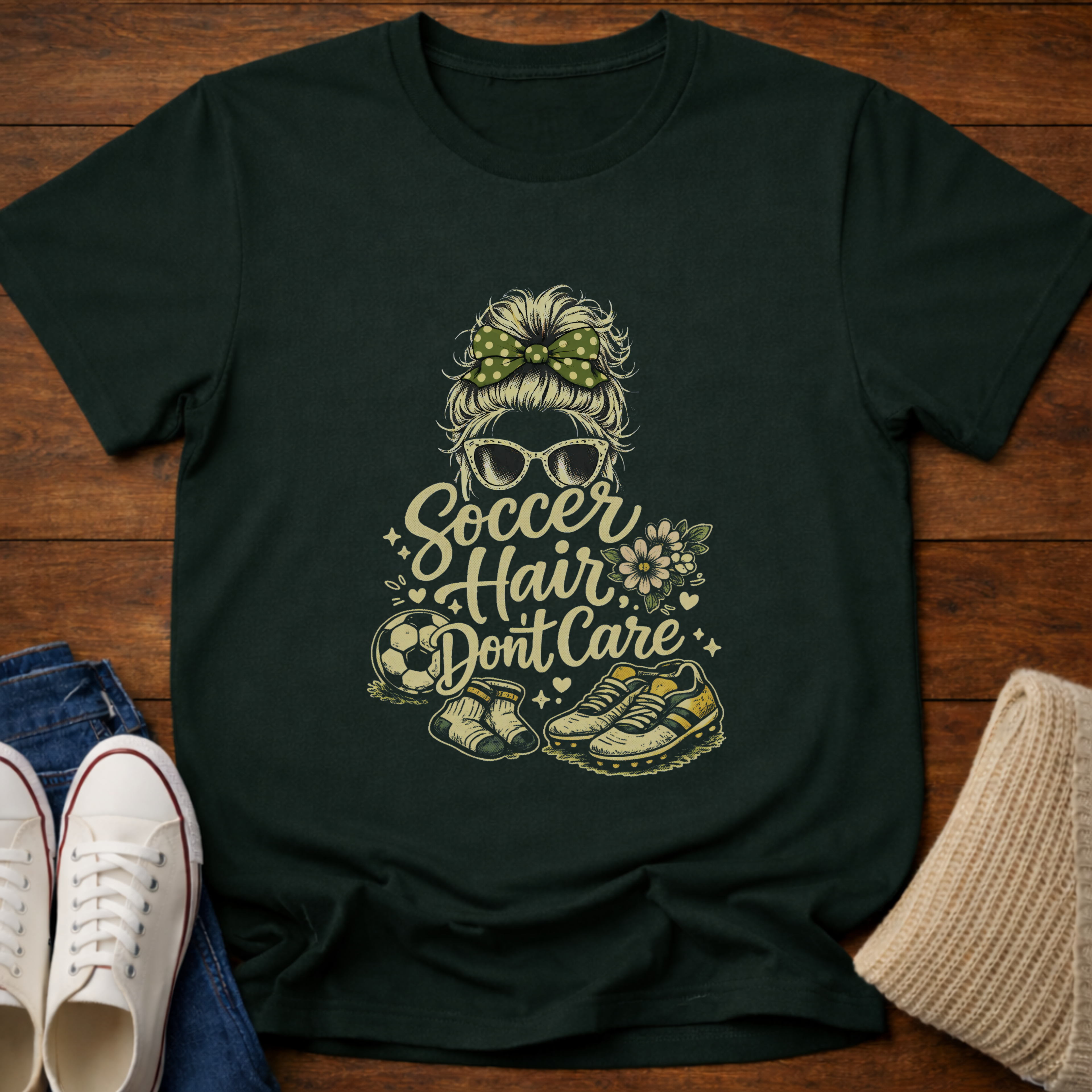 Soccer Hair Don't Care T-Shirt