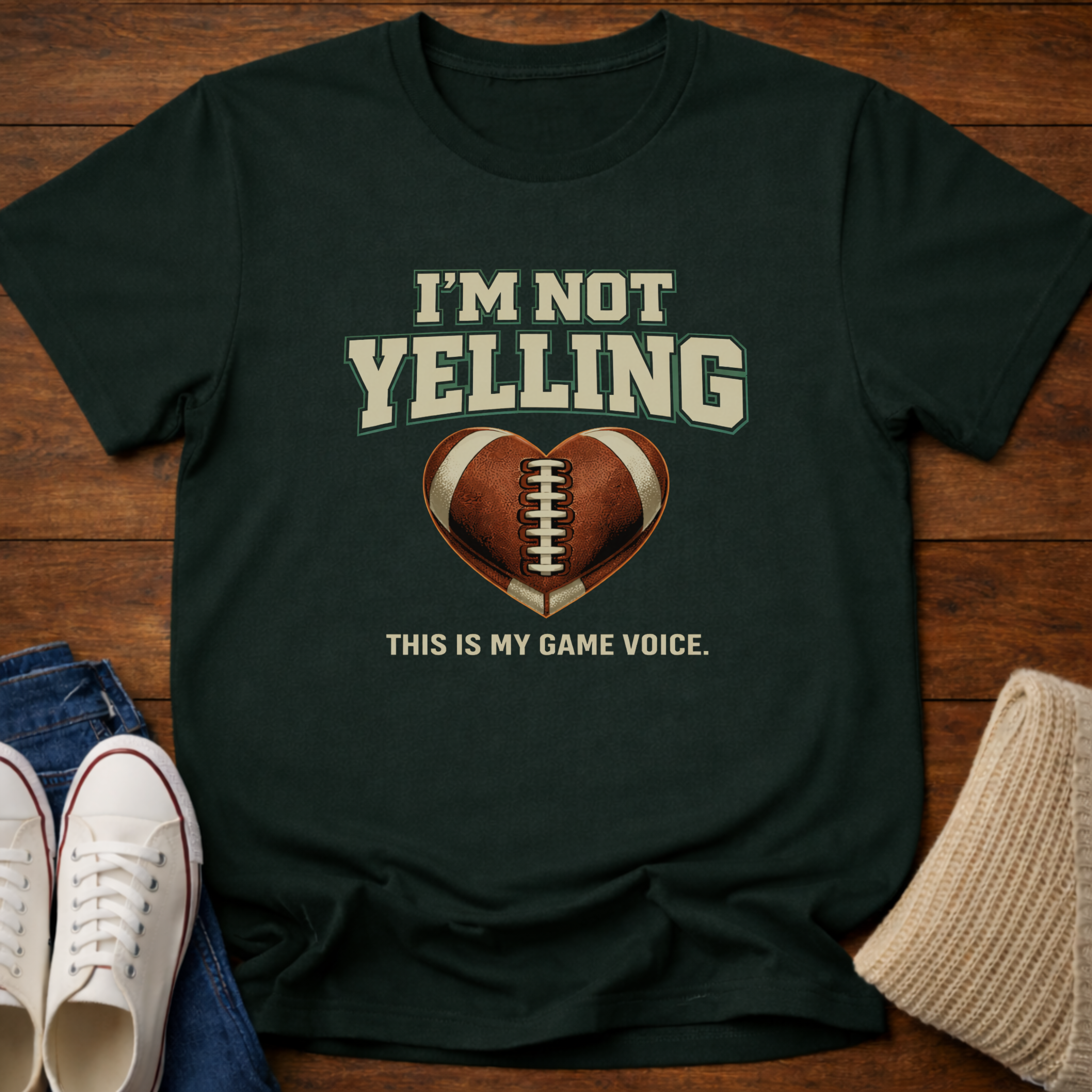 Football Not Yelling T-Shirt
