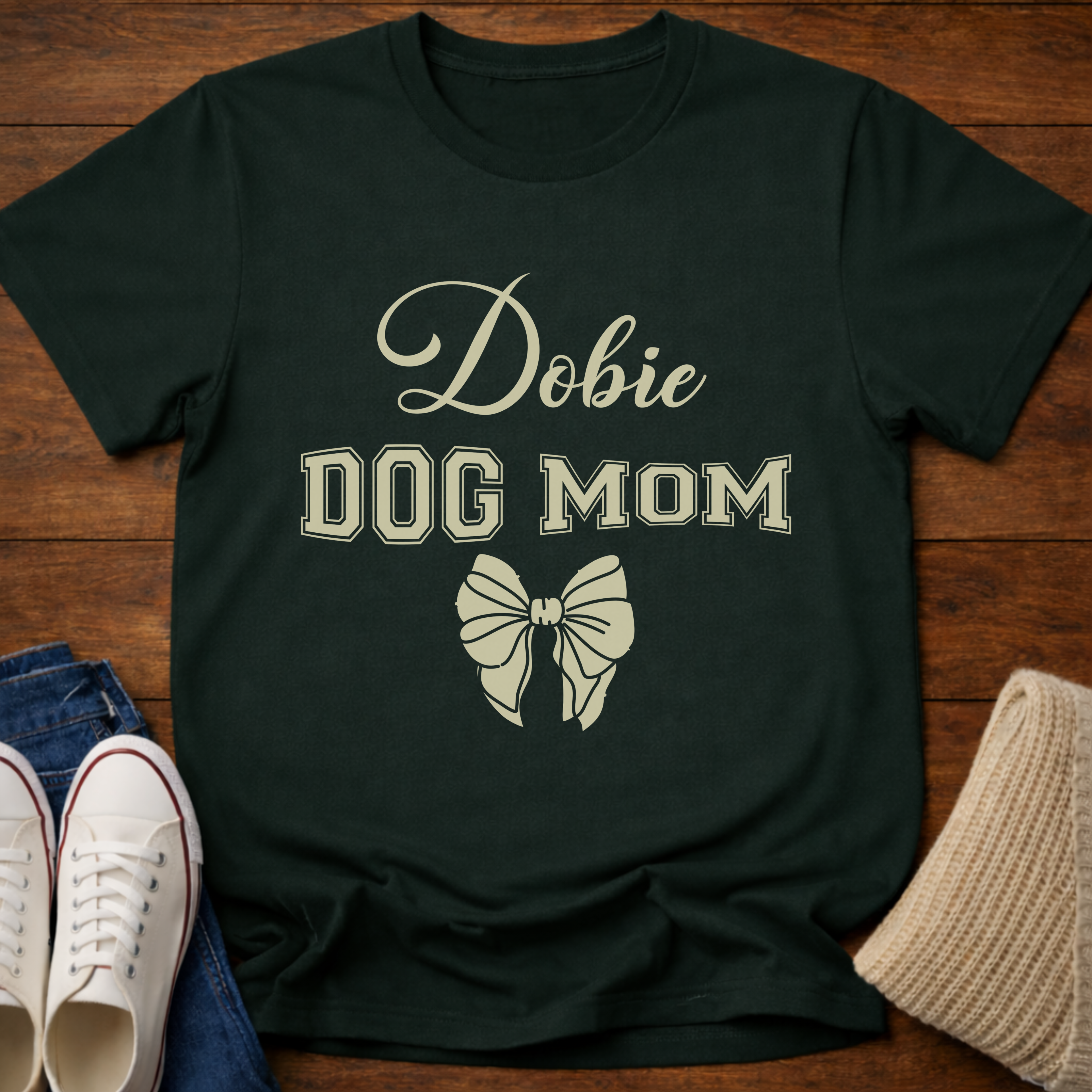 Dobie Mom Coquette T-Shirt