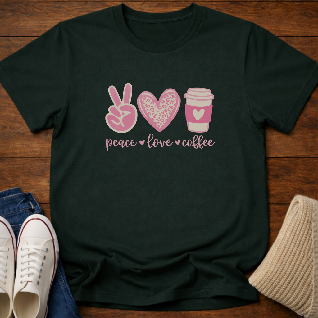 Peace Love Coffee T-Shirt
