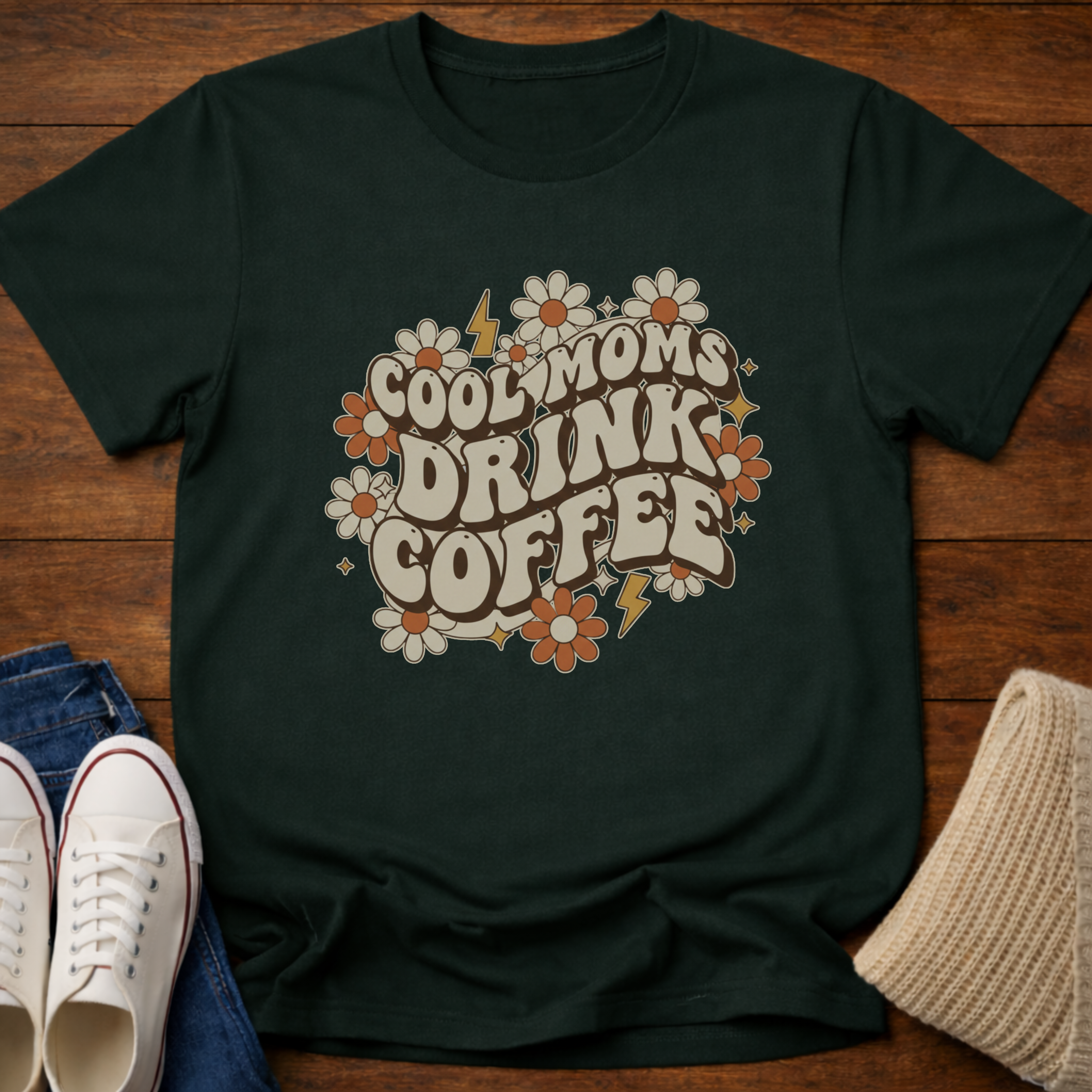 Cool Moms Drink Coffee T-Shirt
