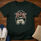 Volleyball Mom Messy Bun T-Shirt
