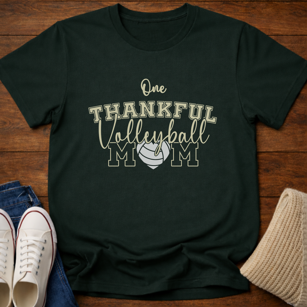 Thankful Volleyball Mom T-Shirt