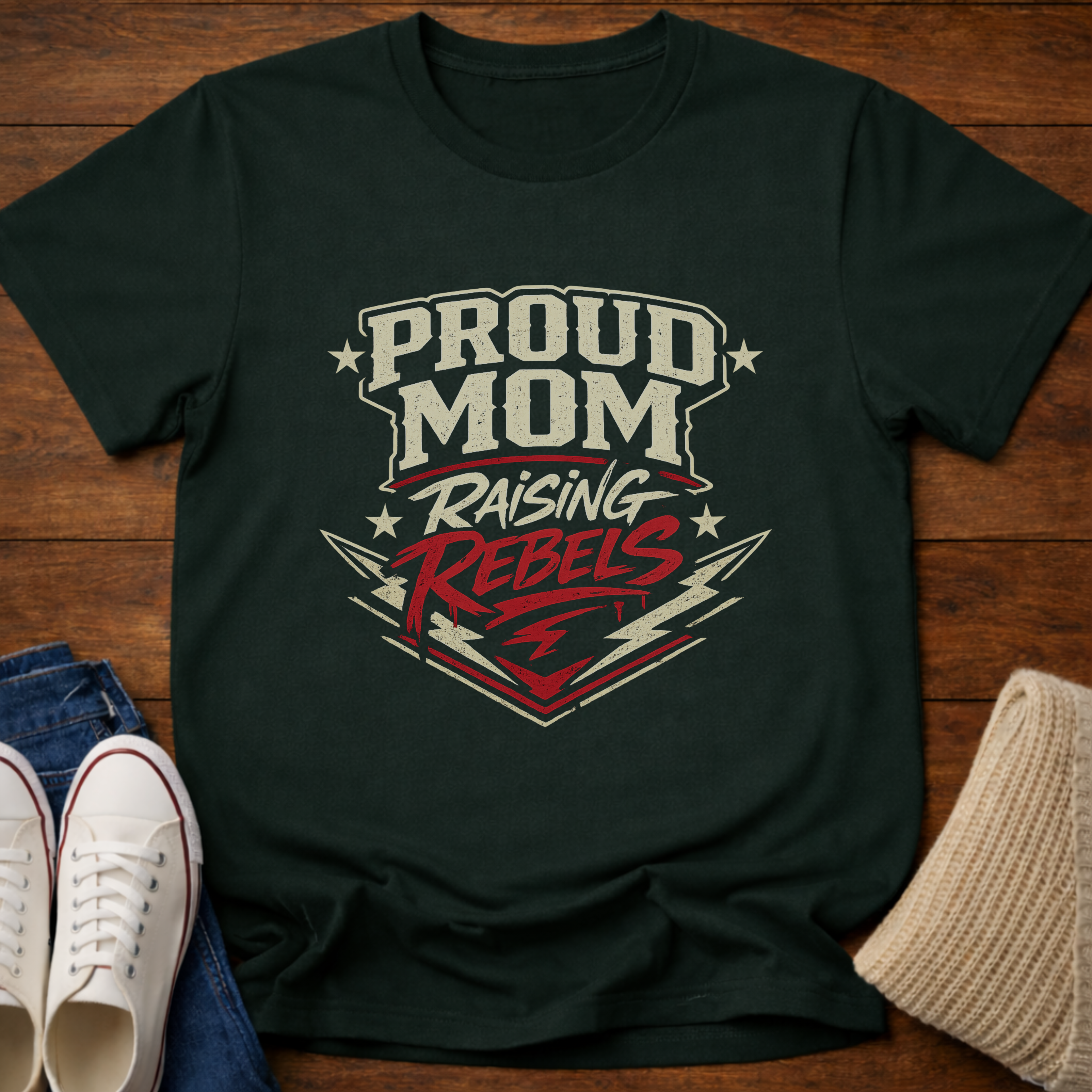 Proud Mom Raising Rebels T-Shirt